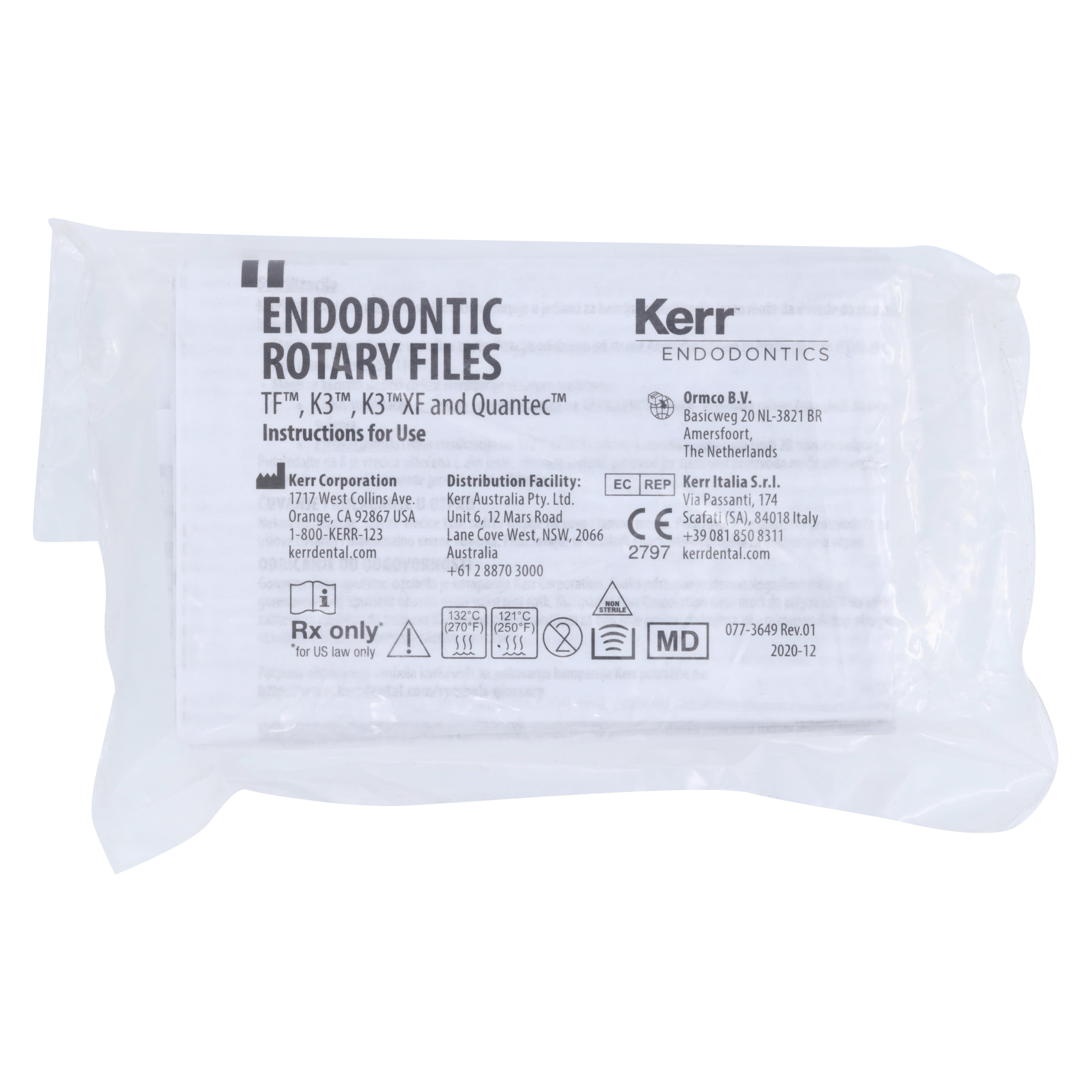 K3 Nickel-Titanium Rotary Endodontic Files, 30 mm, #60 Tip, .06 Taper, Blue, 6/Pk, 825-6600 thumbnail 2