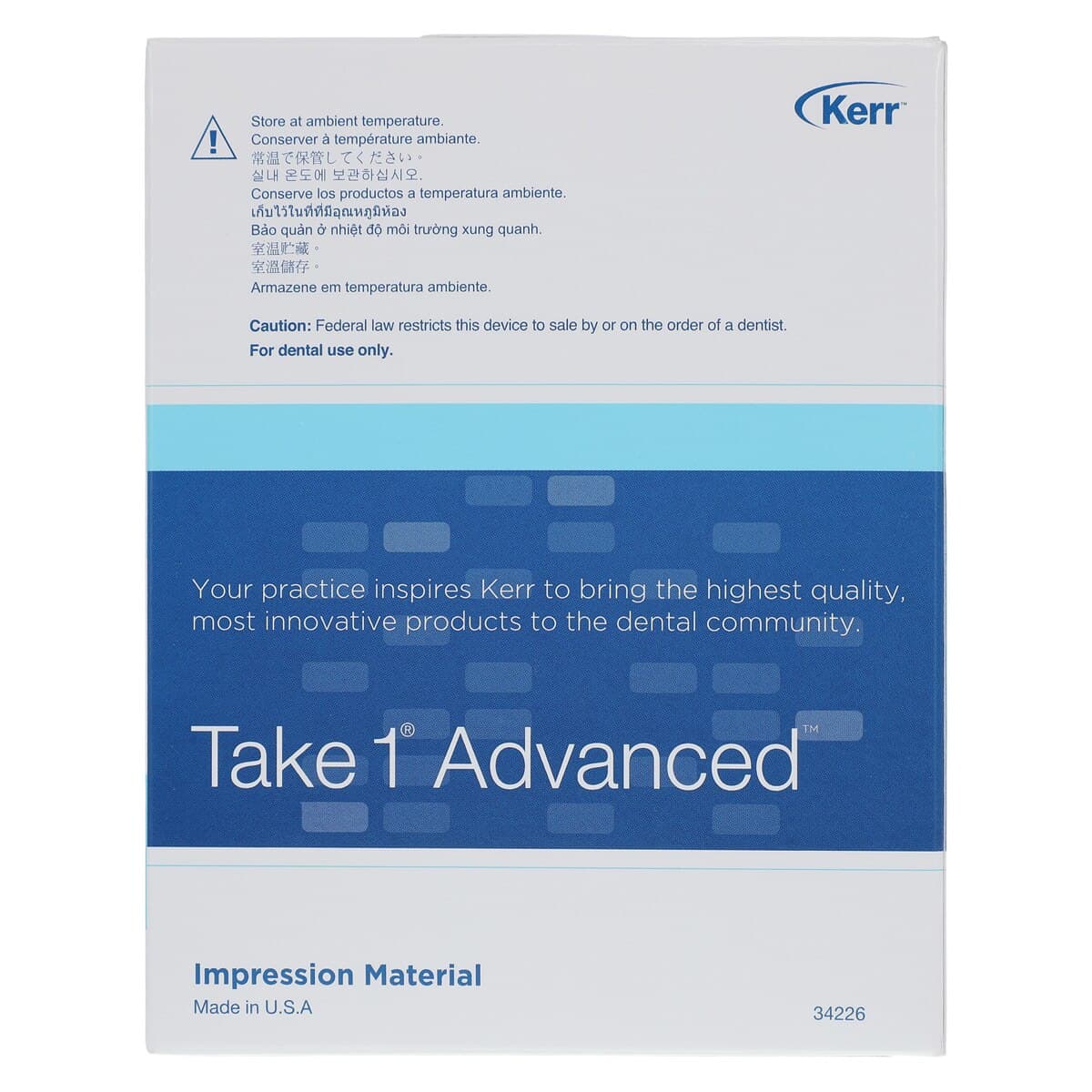 Take 1 Advanced VPS Impression Material, Medium/Monophase Body Wash, Fast Set, Light Blue, 50 ml Cartridge Refill, 2/Pk, 33959 thumbnail 3