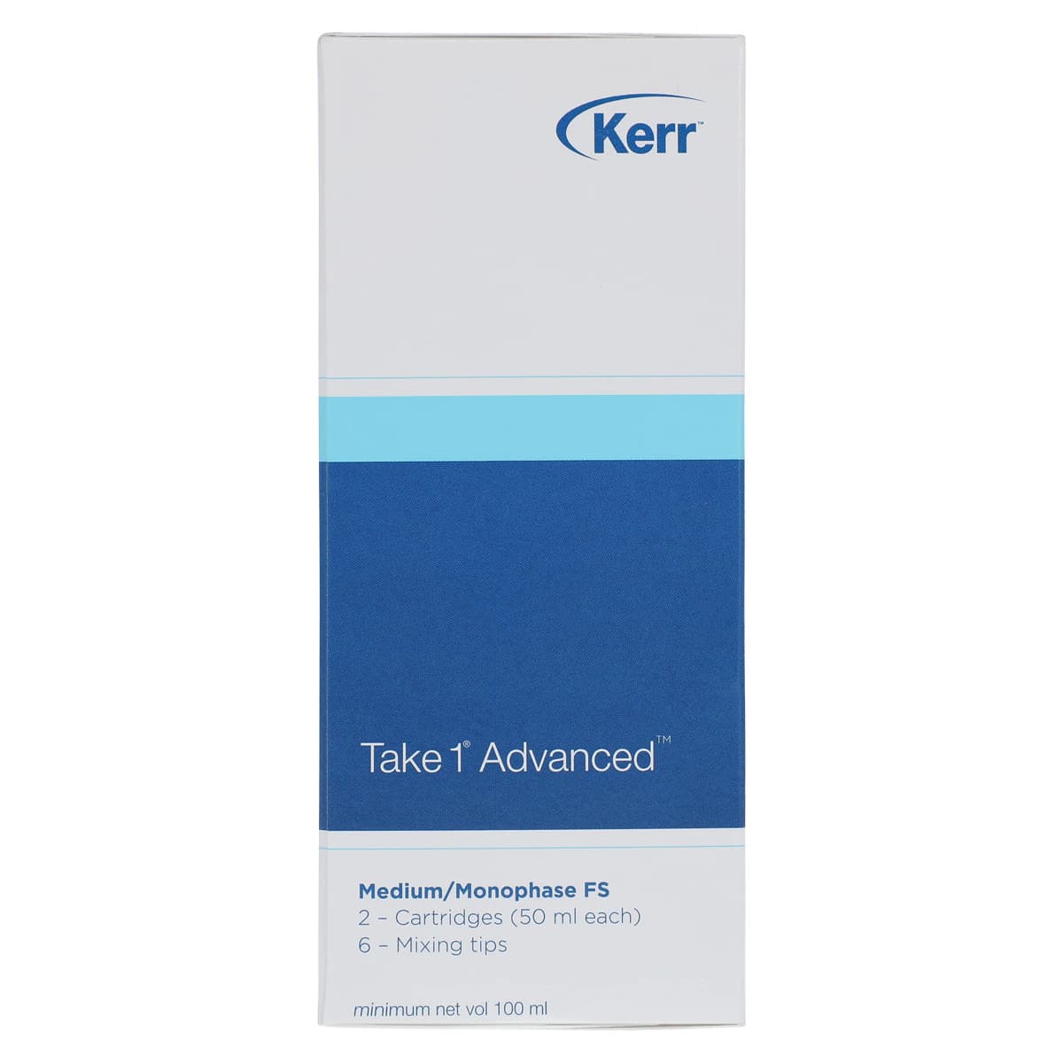 Take 1 Advanced VPS Impression Material, Medium/Monophase Body Wash, Fast Set, Light Blue, 50 ml Cartridge Refill, 2/Pk, 33959 thumbnail 4