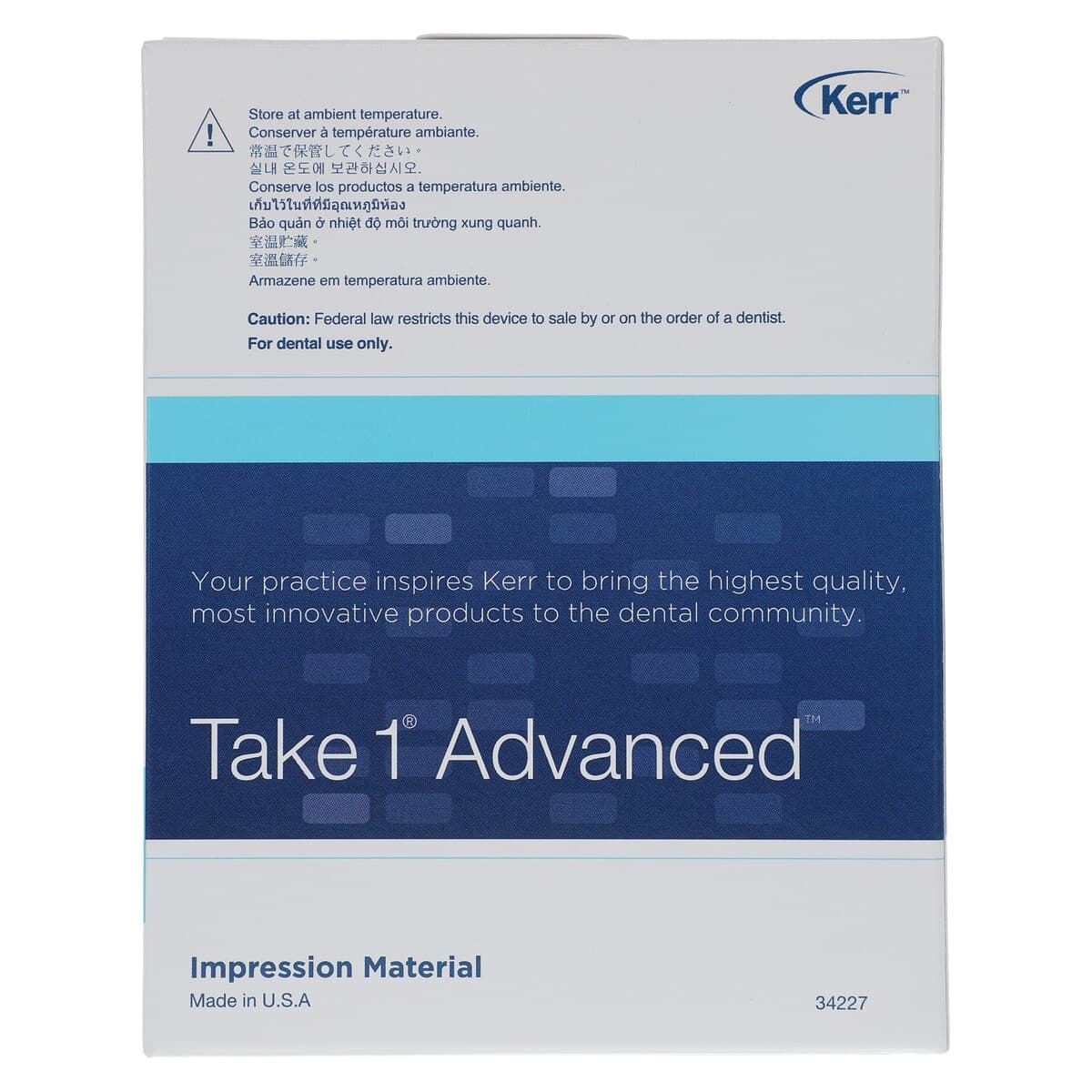 Kerr Take 1 Advanced VPS Impression Material, Medium/Monophase Body, Super Fast Set, Light Blue, 2 x 50 ml Cartridges with 6 Mixing Tips, Refill, #33961 thumbnail 3