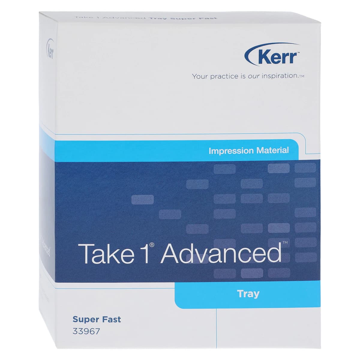 Kerr Take 1 Advanced VPS Impression Material, Tray Body Wash, Super Fast Set, Dark Blue, 50 ml Cartridges, 2/Pk, 33967 - Take 1 Advanced, Cartridge Refill, Tray Body Wash, Super Fast Set, 50 ml, 2/Pk - Image 1