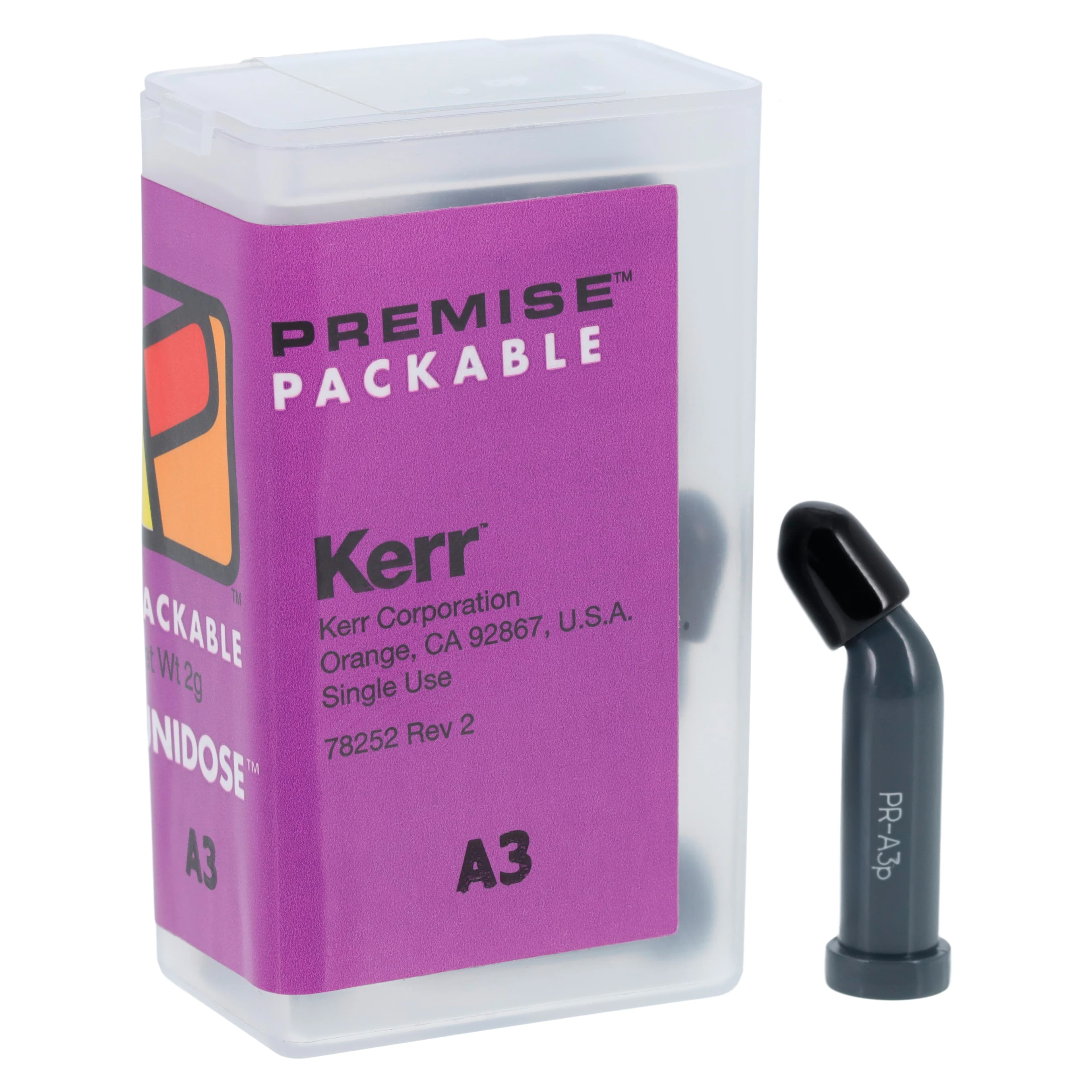 Premise Universal Nanofilled Composite, Unidose Refill, Packable A3, 0.2 g, 20/Pk, 32680 - Premise Packable A3 0.2g Unidose Refill Pack of 20 - Image 1
