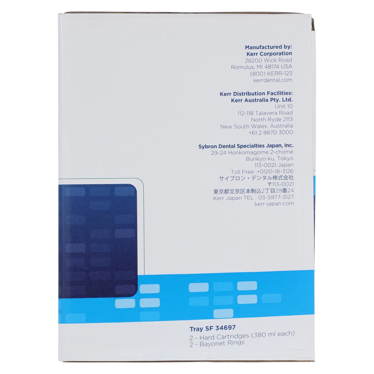 Kerr Take 1 Advanced VPS Impression Material, Volume Tray Heavy Body, Super Fast Set, Dark Blue, 380 ml Hard Cartridges, 2/Pkg, #34697 thumbnail 6