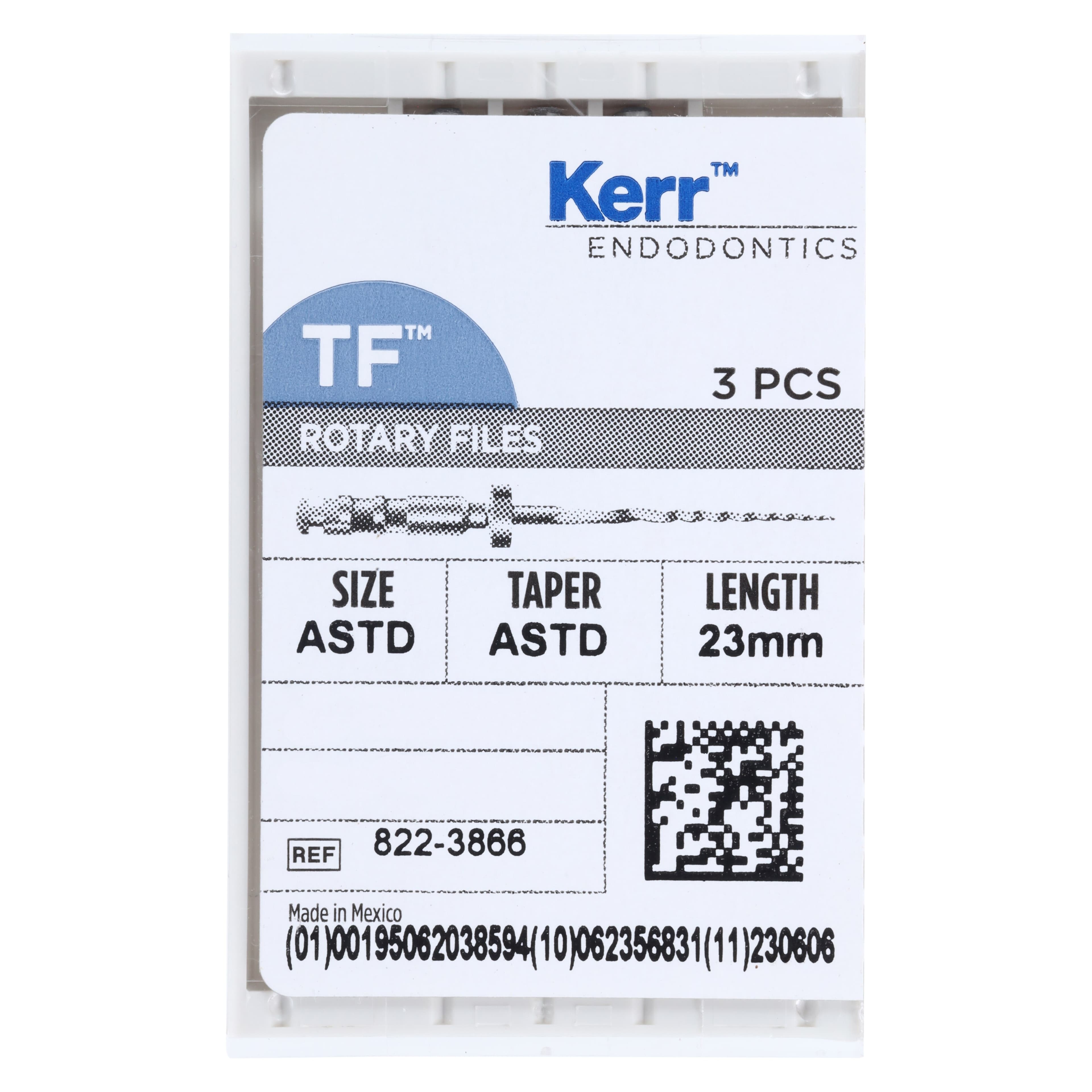 TF™ Twisted Files NiTi Rotary File, Posterior Assorted Pack, 23mm, 3/Pk, 822-3866 thumbnail 5