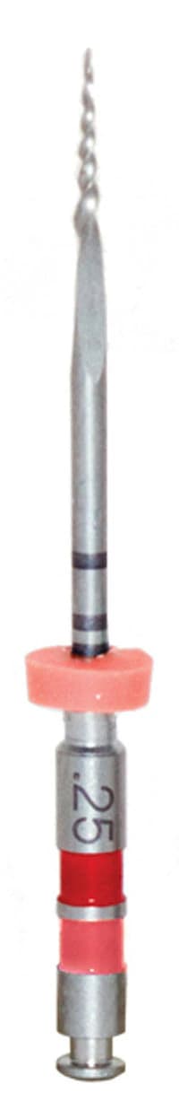Kerr TF Twisted Files Rotary NiTi File, #25, 0.10 Taper, 23 mm, Red, 3/Pk, 822-0253 - TWISTED FILE .10 23MM .25 TIP PK 3 NITI - Image 1