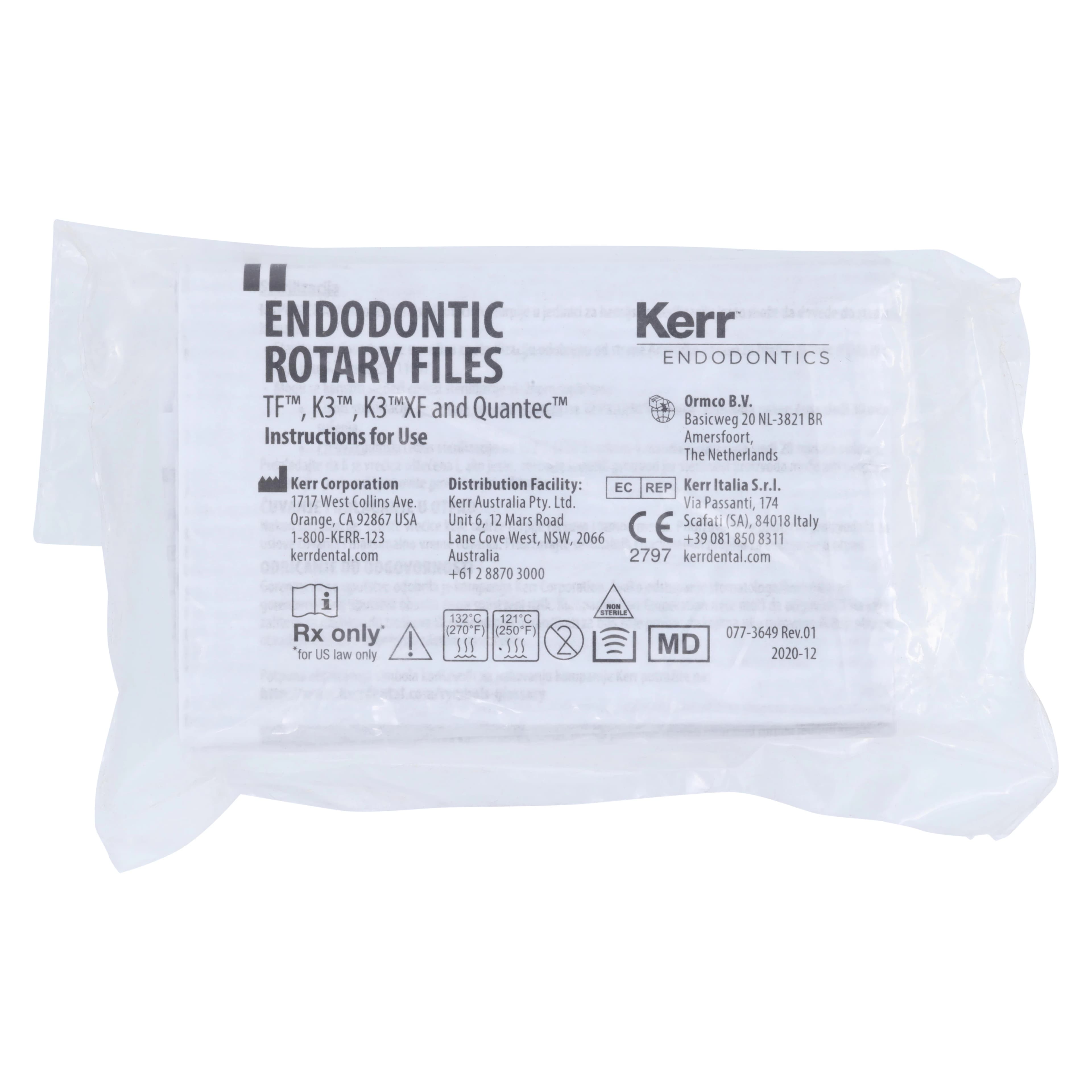Kerr K3 XF NiTi Rotary File, #45, .06 Taper, 25mm, White, 6/Pk, 823-6455 thumbnail 2
