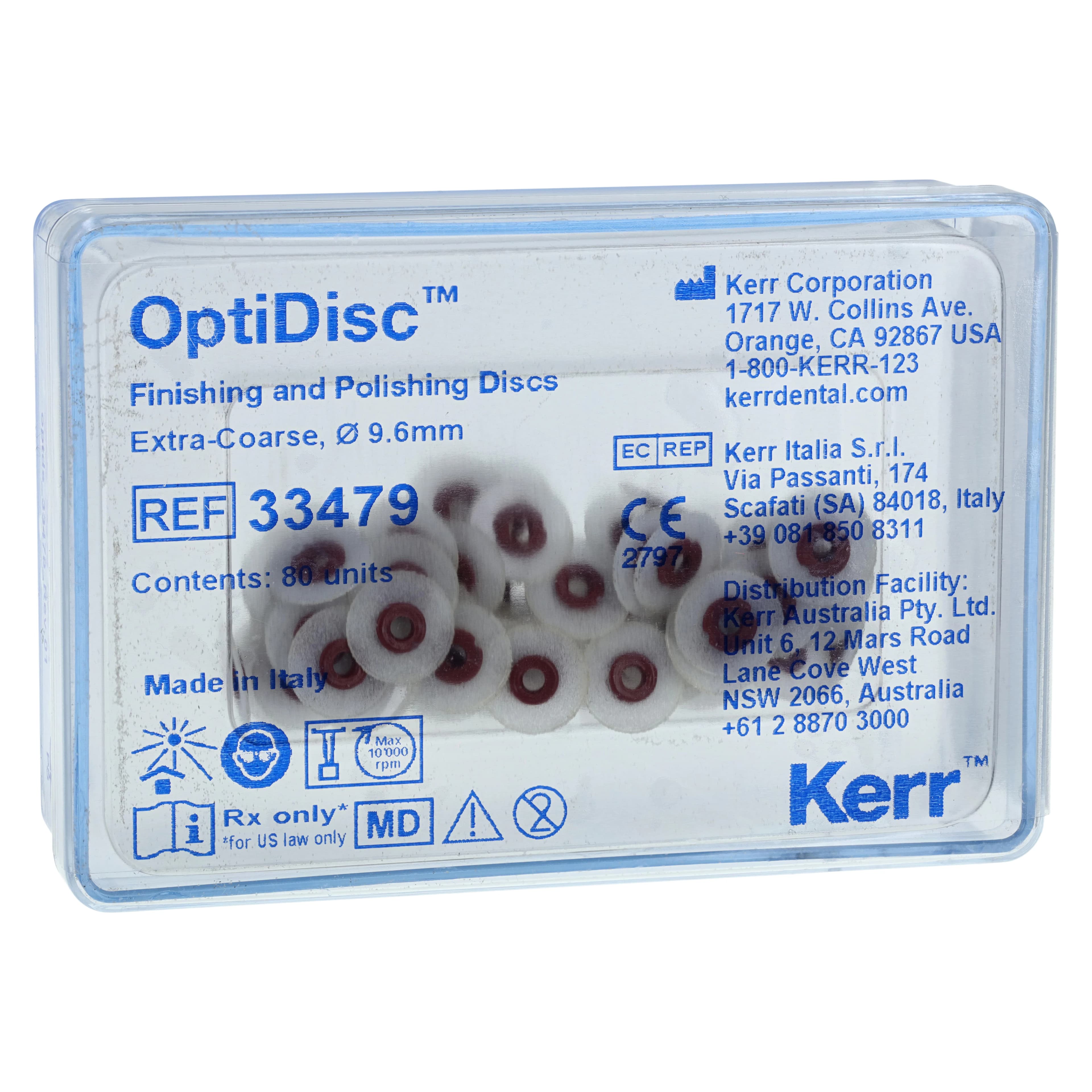 OptiDisc Translucent Finishing & Polishing Disc Refills, 9.6 mm, Extra Coarse, 80/Pk, 33479 - OptiDisc Refill Discs, 9.6 mm, Extra Coarse, 80/Pk, 33479 - Image 1
