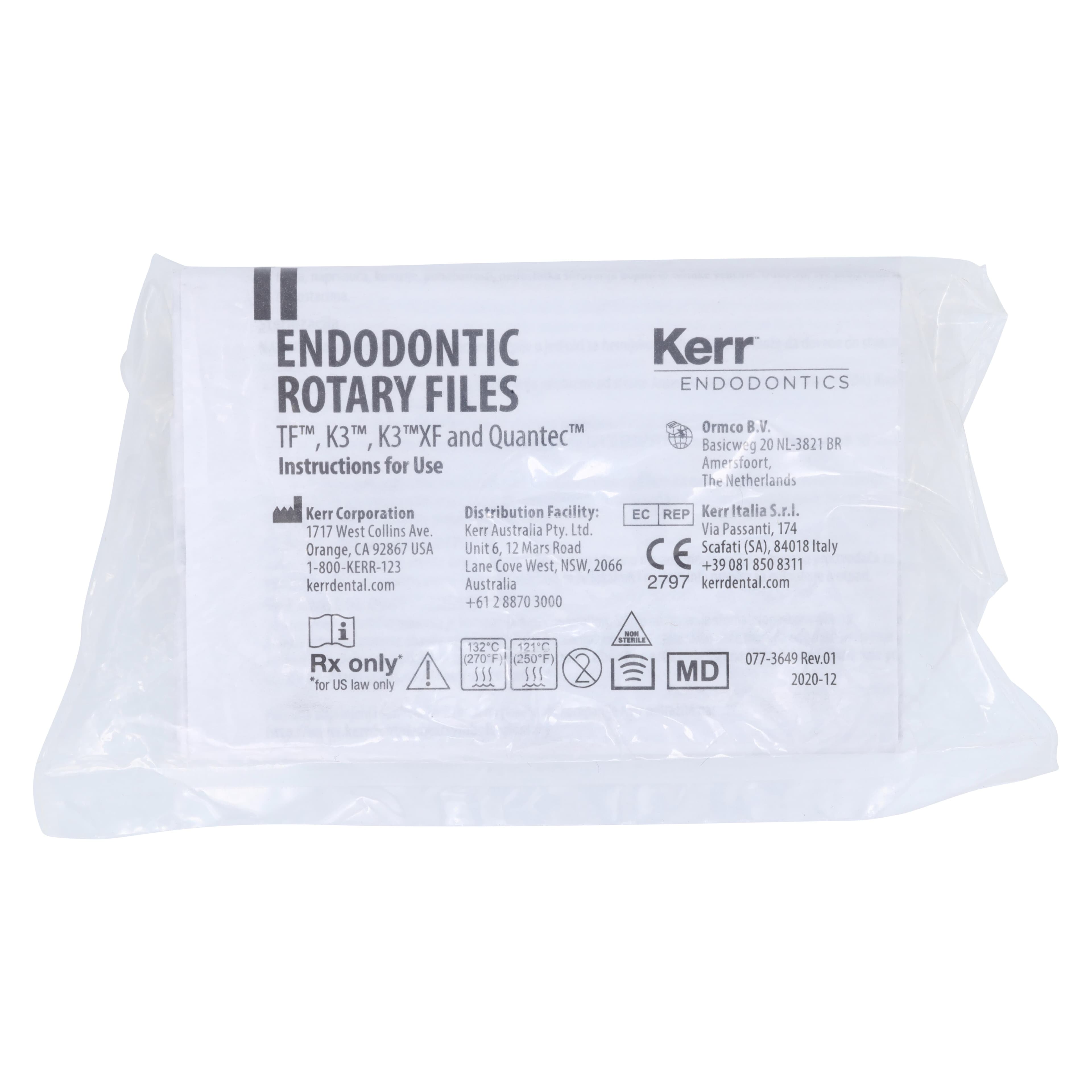 Kerr K3XF Nickel Titanium Rotary Endodontic Files, #30, .08 Taper, 25mm, Blue, 6/Pk, 823-8305 thumbnail 2