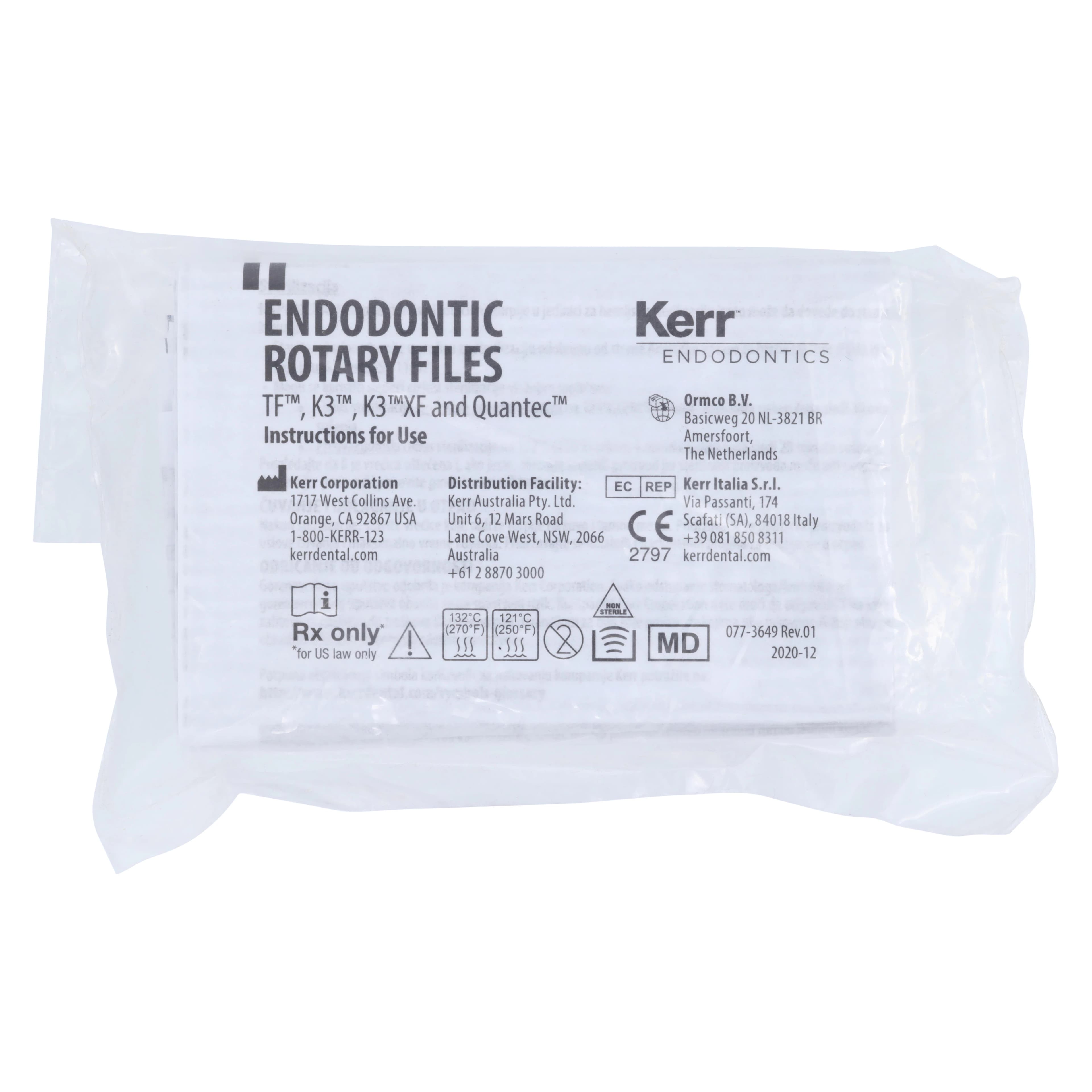Kerr K3XF Nickel Titanium Rotary Files, #40, .10 Taper, 17mm, Black, 6/Pk, 823-0407 thumbnail 2