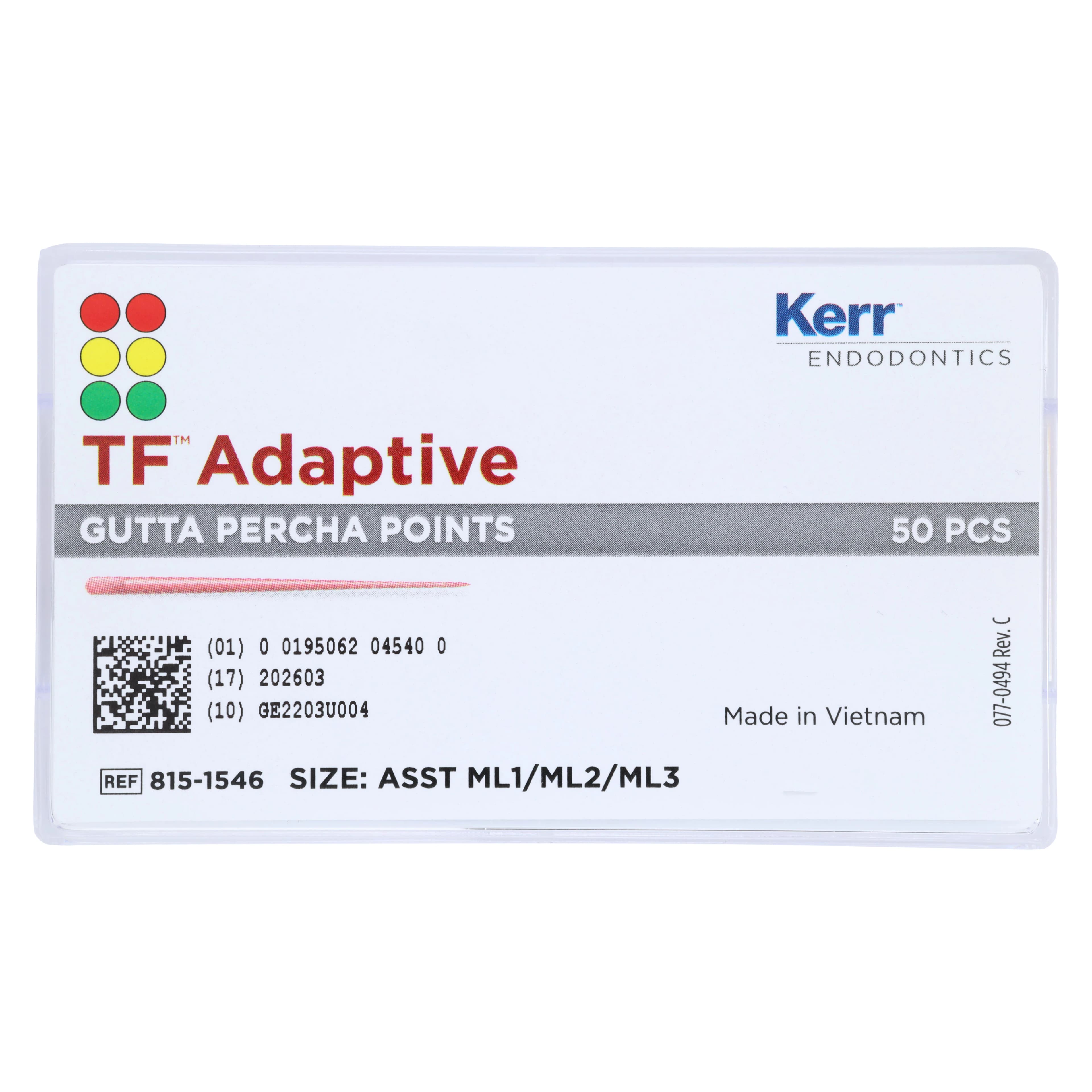 TF Adaptive Gutta Percha Points, Assorted ML1/ML2/ML3, Medium/Large, 50/Pk, 815-1546 thumbnail 5