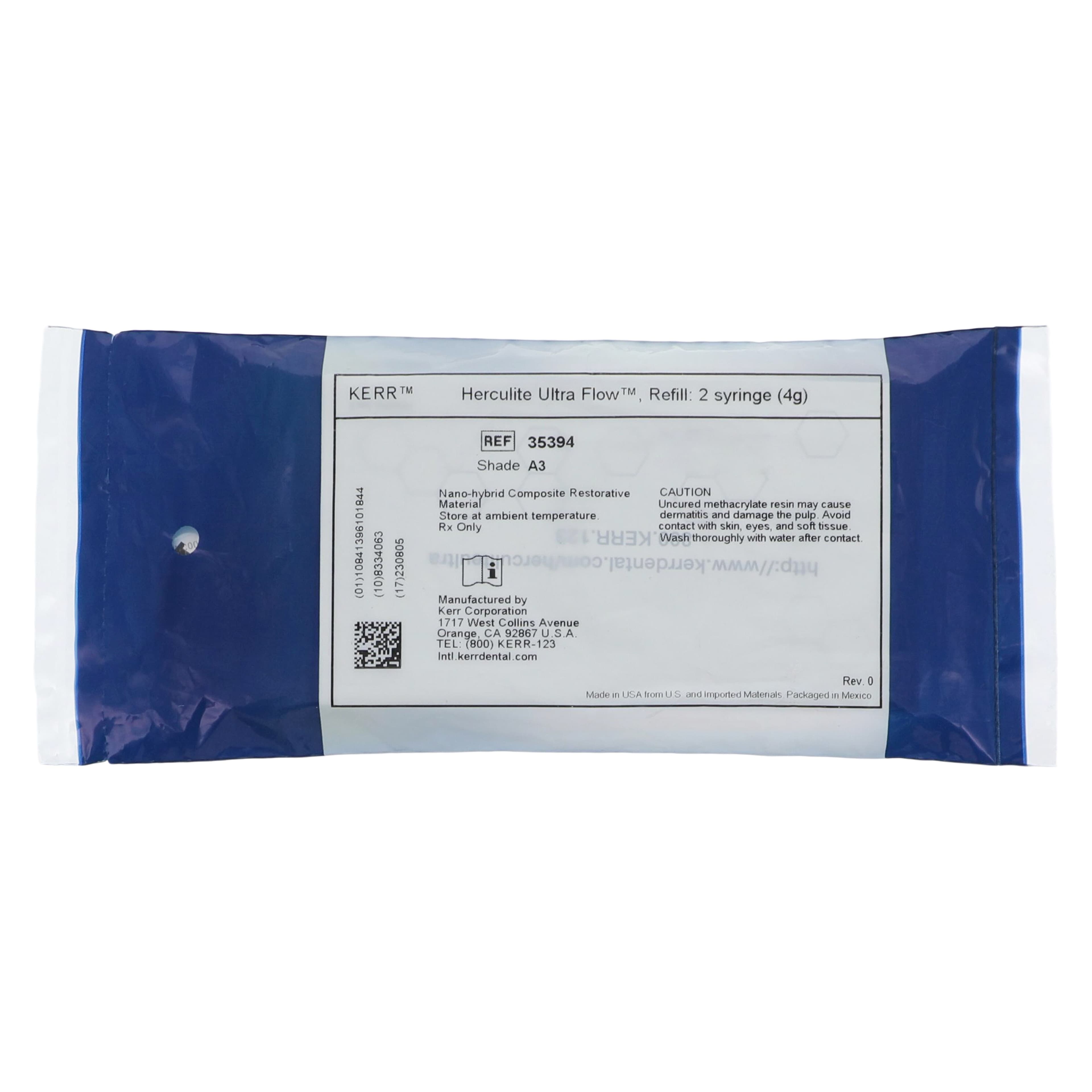 Herculite Ultra Flow Flowable Nanohybrid Composite, A3, 2 g Syringe Refill Kit, 2/Pk, 35394 thumbnail 8