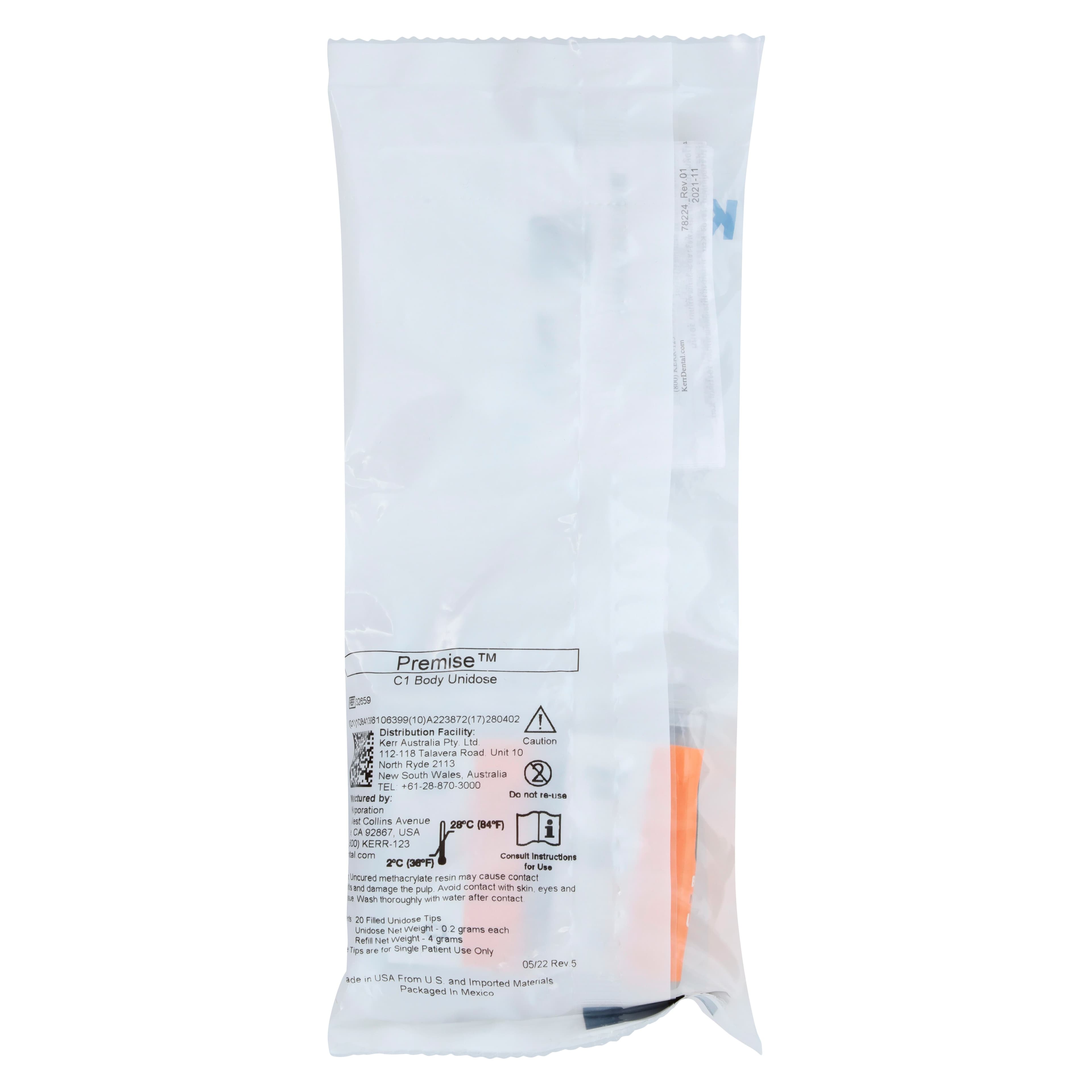 Premise Universal Nanofilled Composite, Unidose Refill, Body Shade C1, 0.2 g, 20/Pk, 32659 thumbnail 6