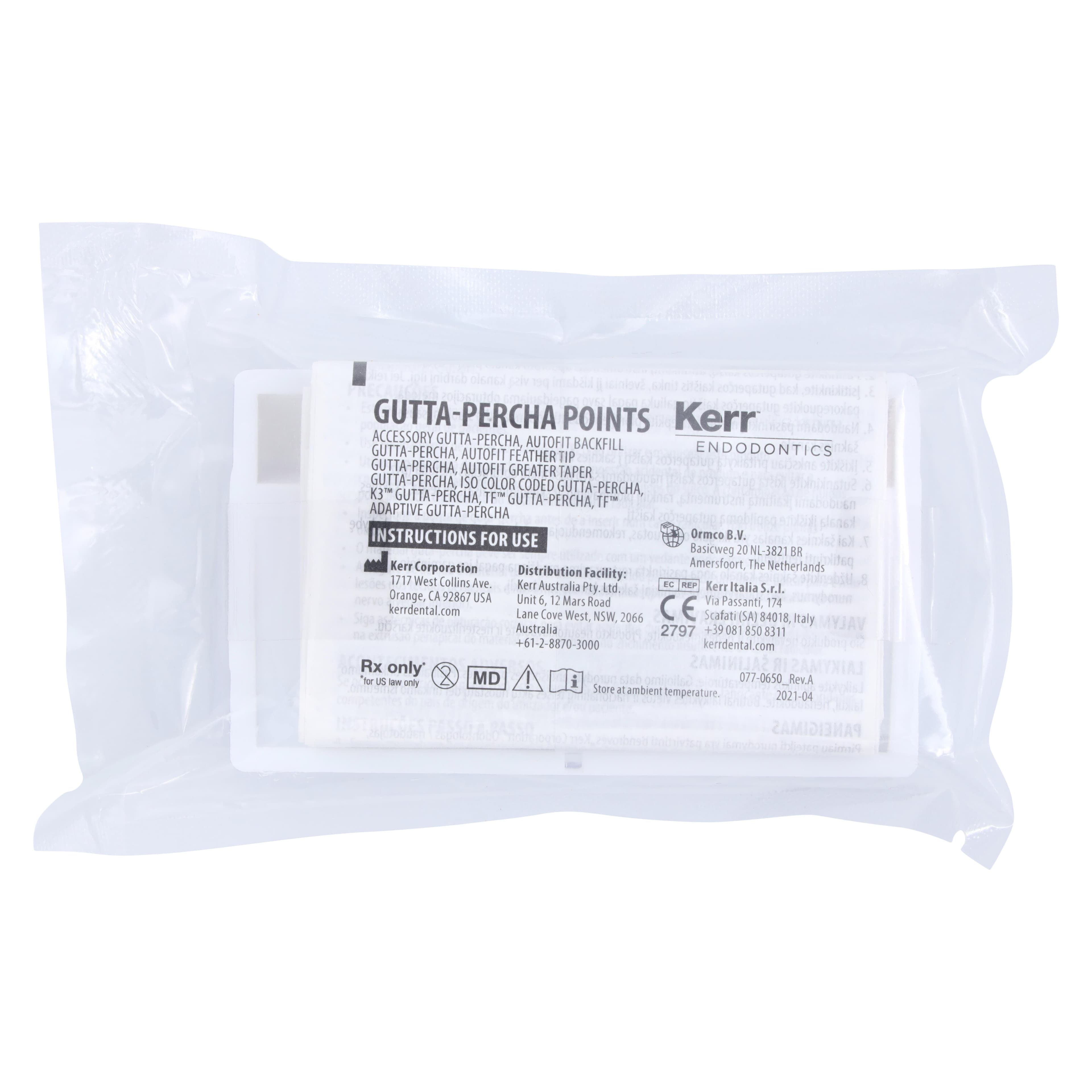 Kerr Standardized Gutta Percha Points, 0.02 Taper, #15, White, 100/Pk, 12648 thumbnail 2