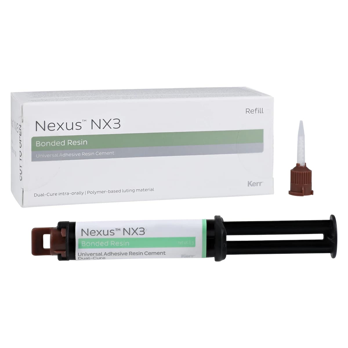 Kerr NX3 Nexus Third Generation Universal Adhesive Resin Cement, Dual-Cure Automix Syringe Refill, White, 5 g, 33644 thumbnail 2