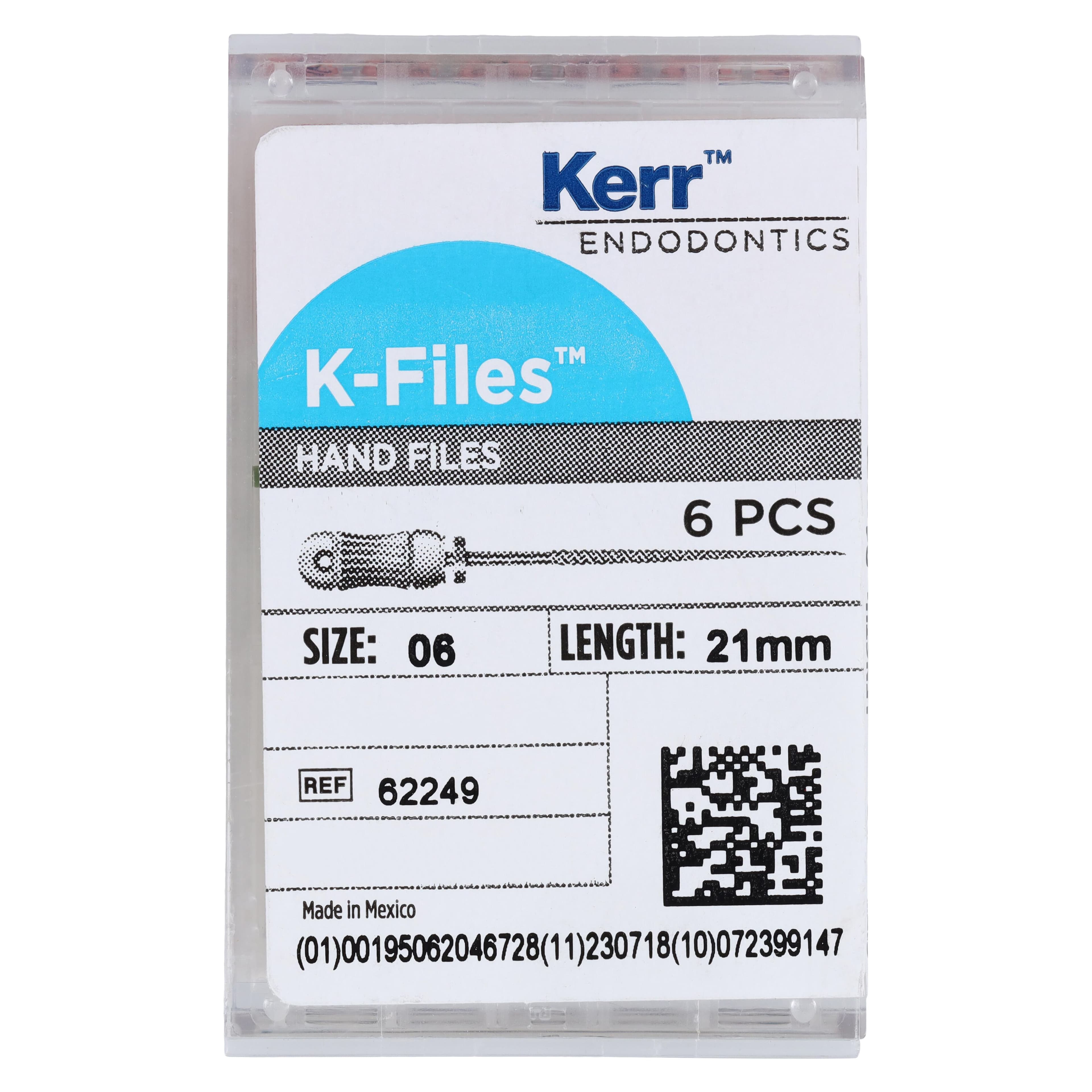 Kerr SybronEndo K-Files, Stainless Steel, 21 mm, #06, Pink, 6/Pk, 62249 thumbnail 6