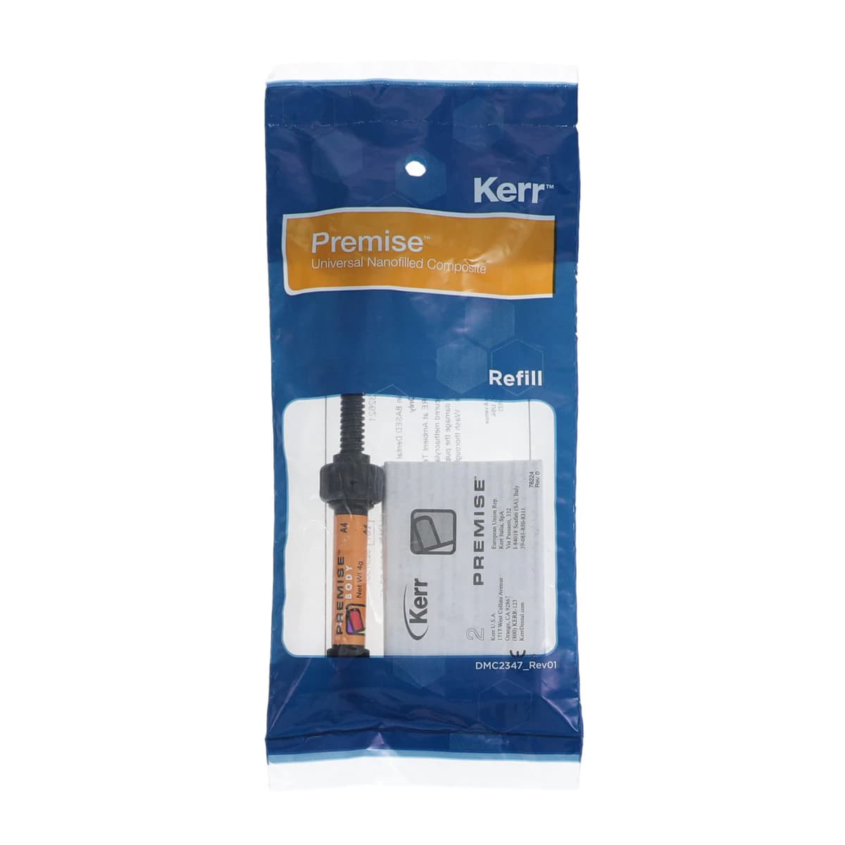 Premise Universal Nanofilled Composite Restorative, Body A4, 4 g Syringe Refill, 32621 - Premise Universal Body A4 4g Syringe Refill - Image 1