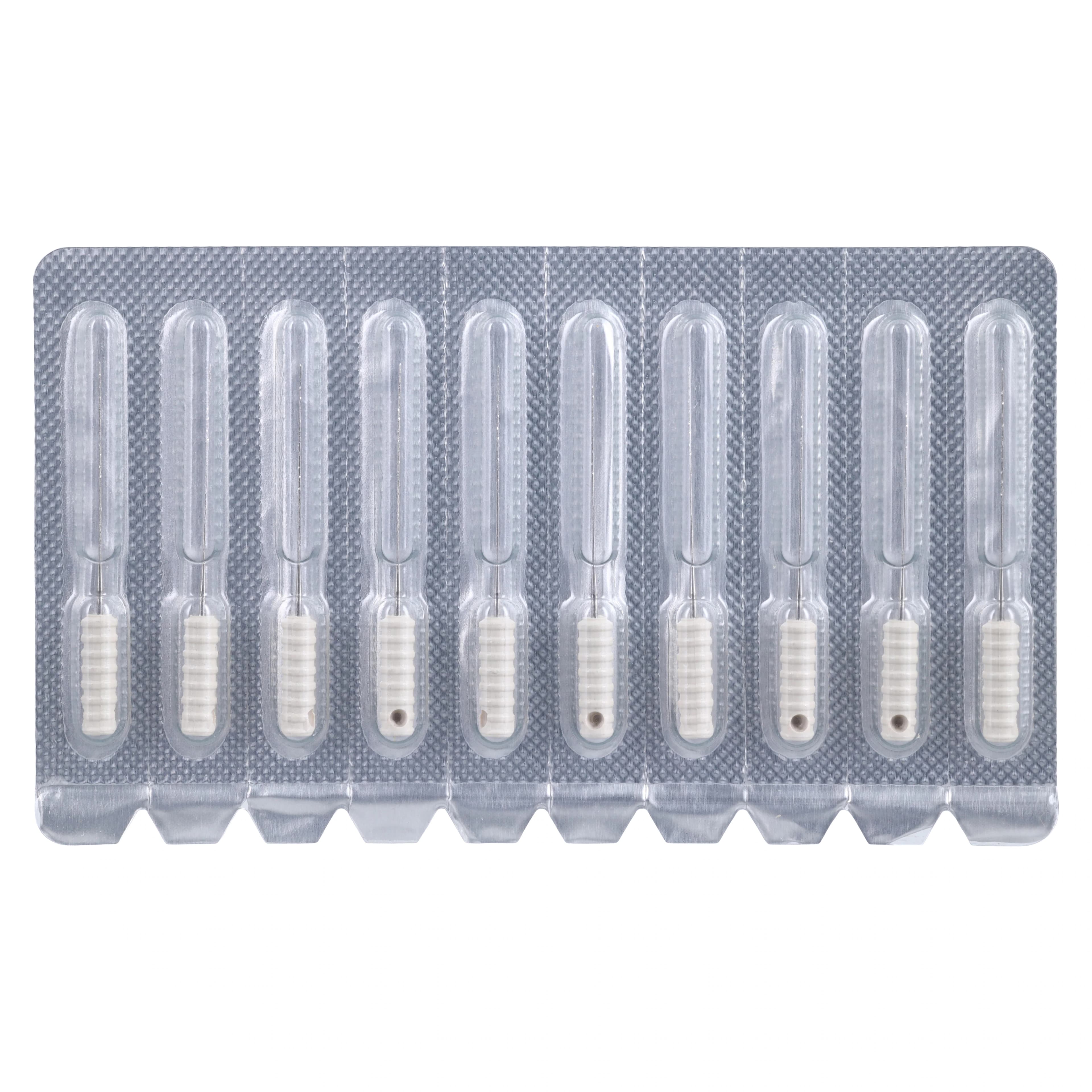 Kerr Barbed Broaches, XXX-Fine (White), 21mm, Presterilized, 30/Pkg, #17008 - Barbed Broaches XXX-F 30Pk - Image 1