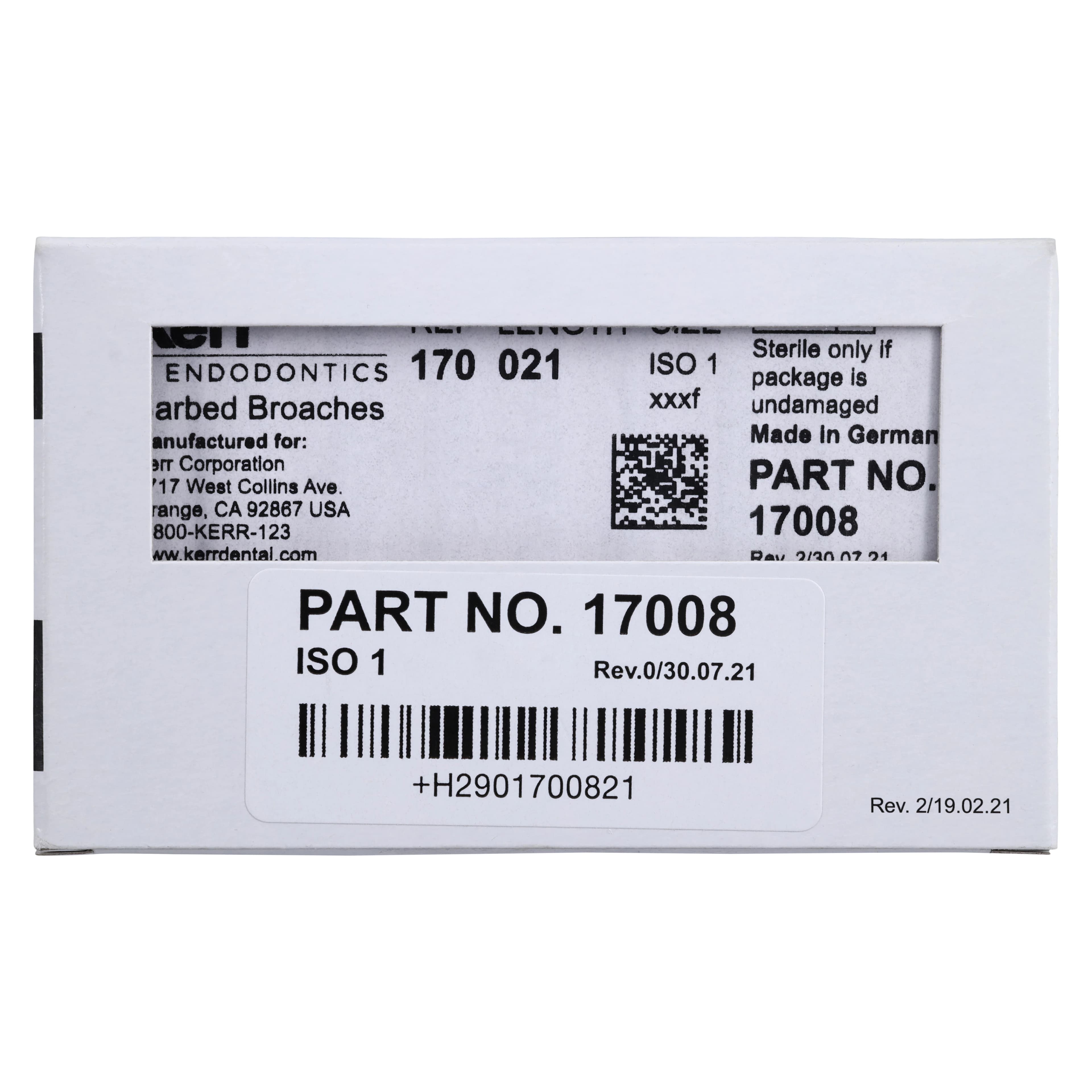 Kerr Barbed Broaches, XXX-Fine (White), 21mm, Presterilized, 30/Pkg, #17008 thumbnail 5