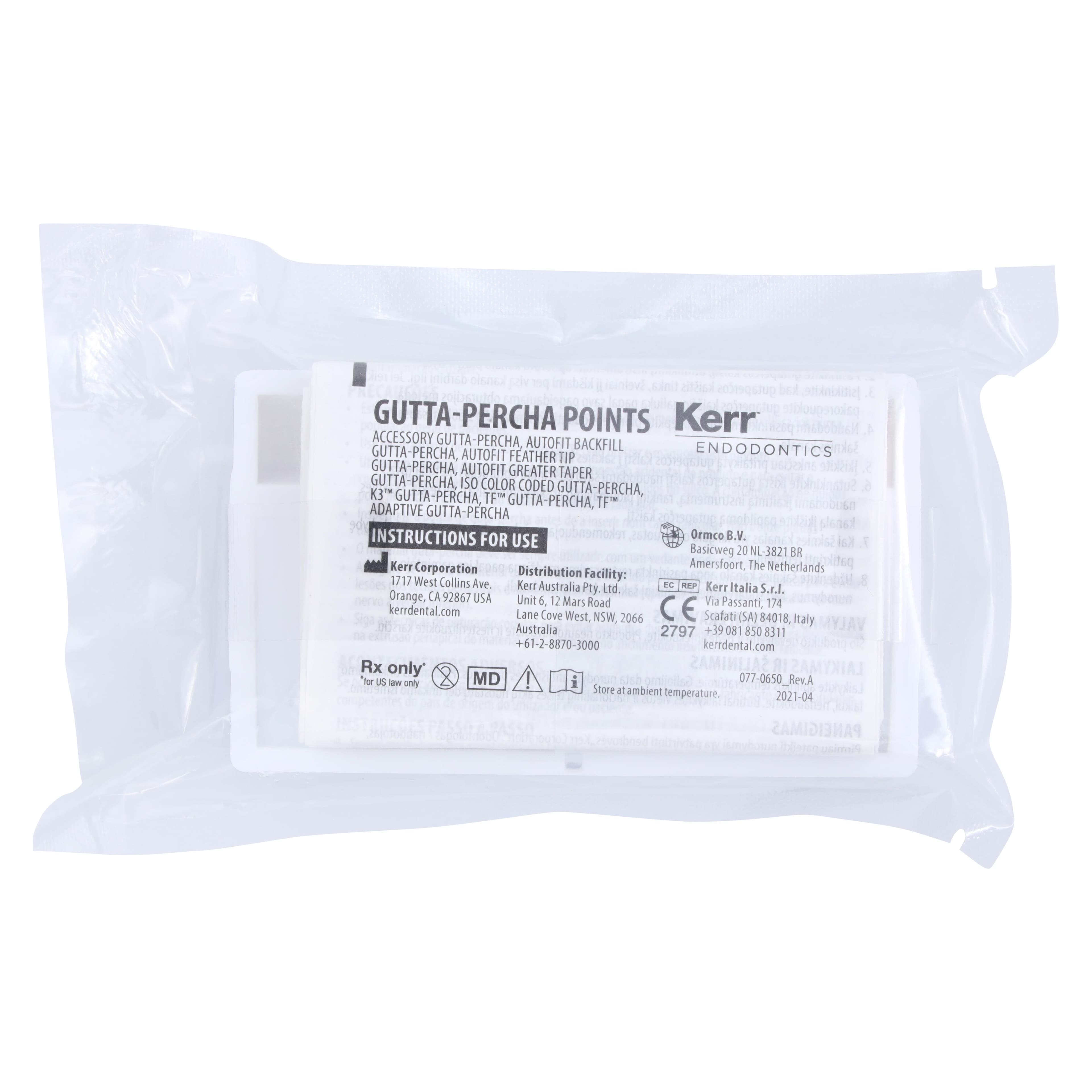 Kerr Standardized Gutta Percha Points, #45, White, 100/Box, 12654 thumbnail 2