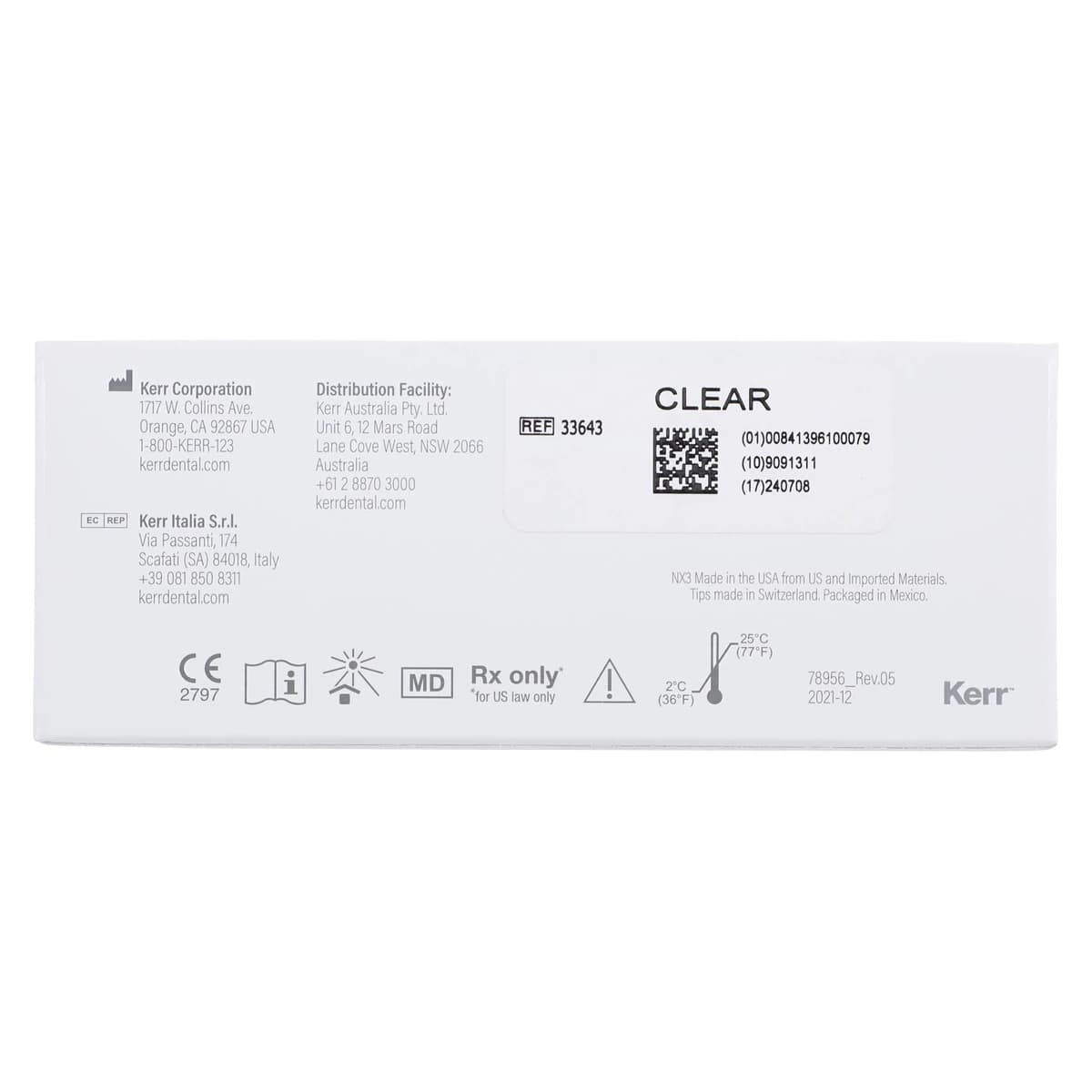 Kerr NX3 Nexus Third Generation Universal Adhesive Resin Cement, Dual-Cure Automix Syringe Refill, Clear, 5 g, 33643 thumbnail 8