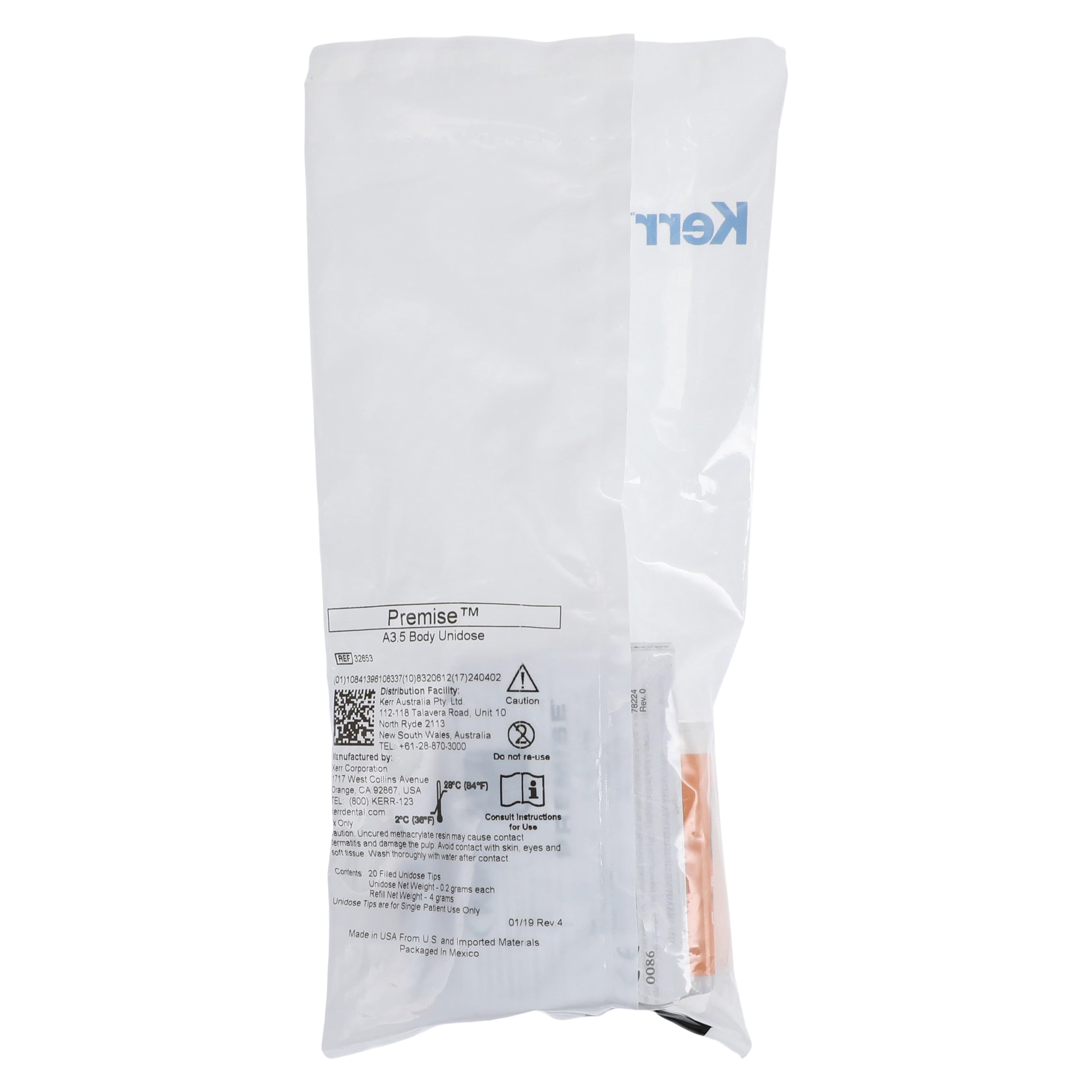 Premise Universal Nanofilled Composite, Unidose Refill, Body A3.5, 0.2 g, 20/Pk, 32653 thumbnail 5