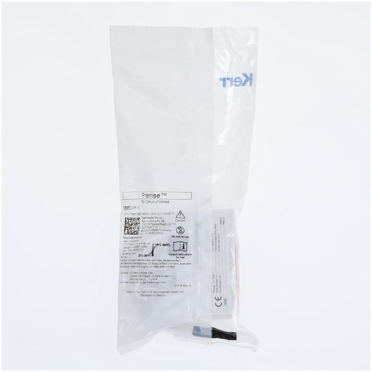 Premise Universal Nanofilled Composite, Opaque B2, 0.2 g Unidose Tips, Refill Pack of 20, 32673 thumbnail 2