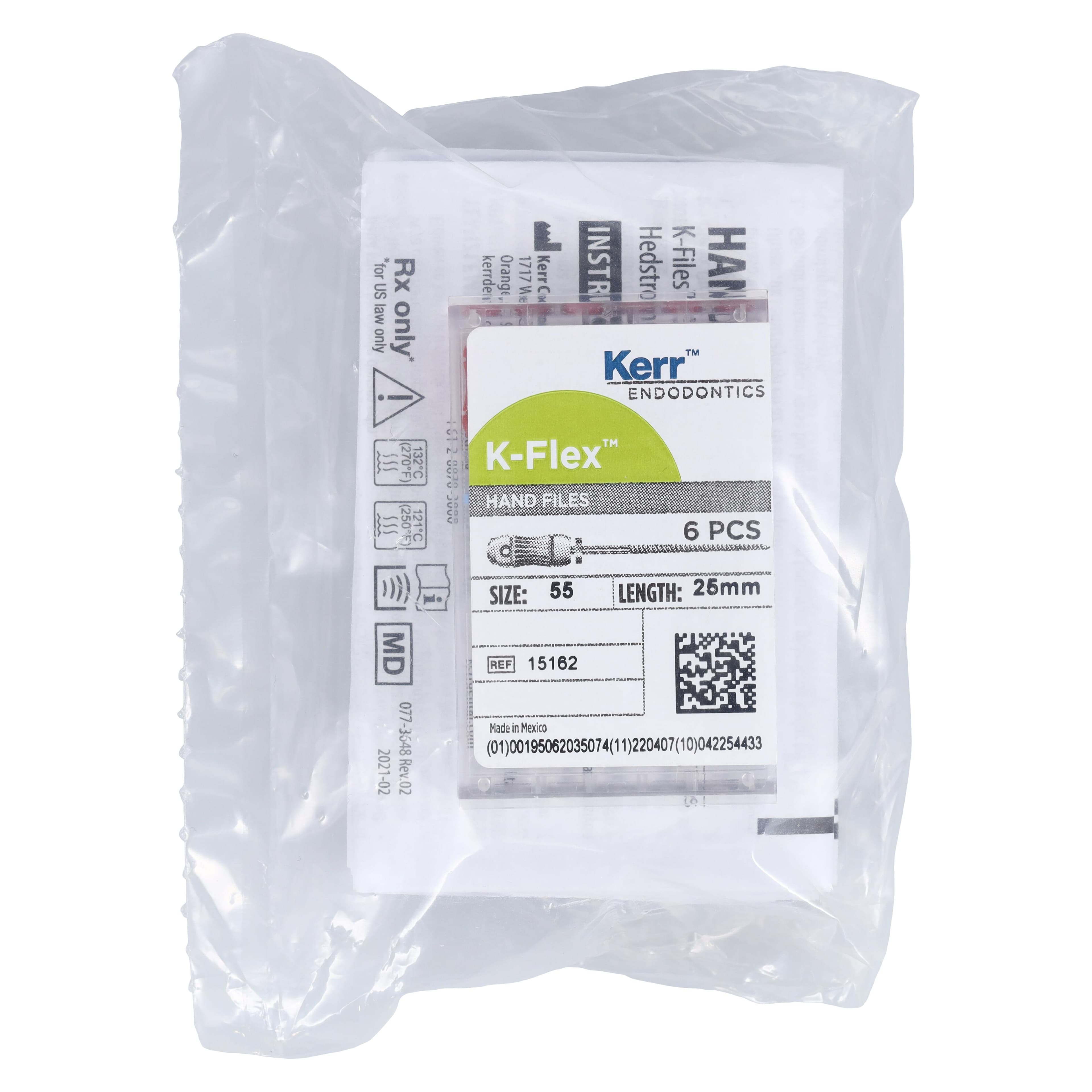 Kerr K-Flex Endodontic Files, #55, 25mm, Red, Stainless Steel, 6/Pack, 15162 thumbnail 6