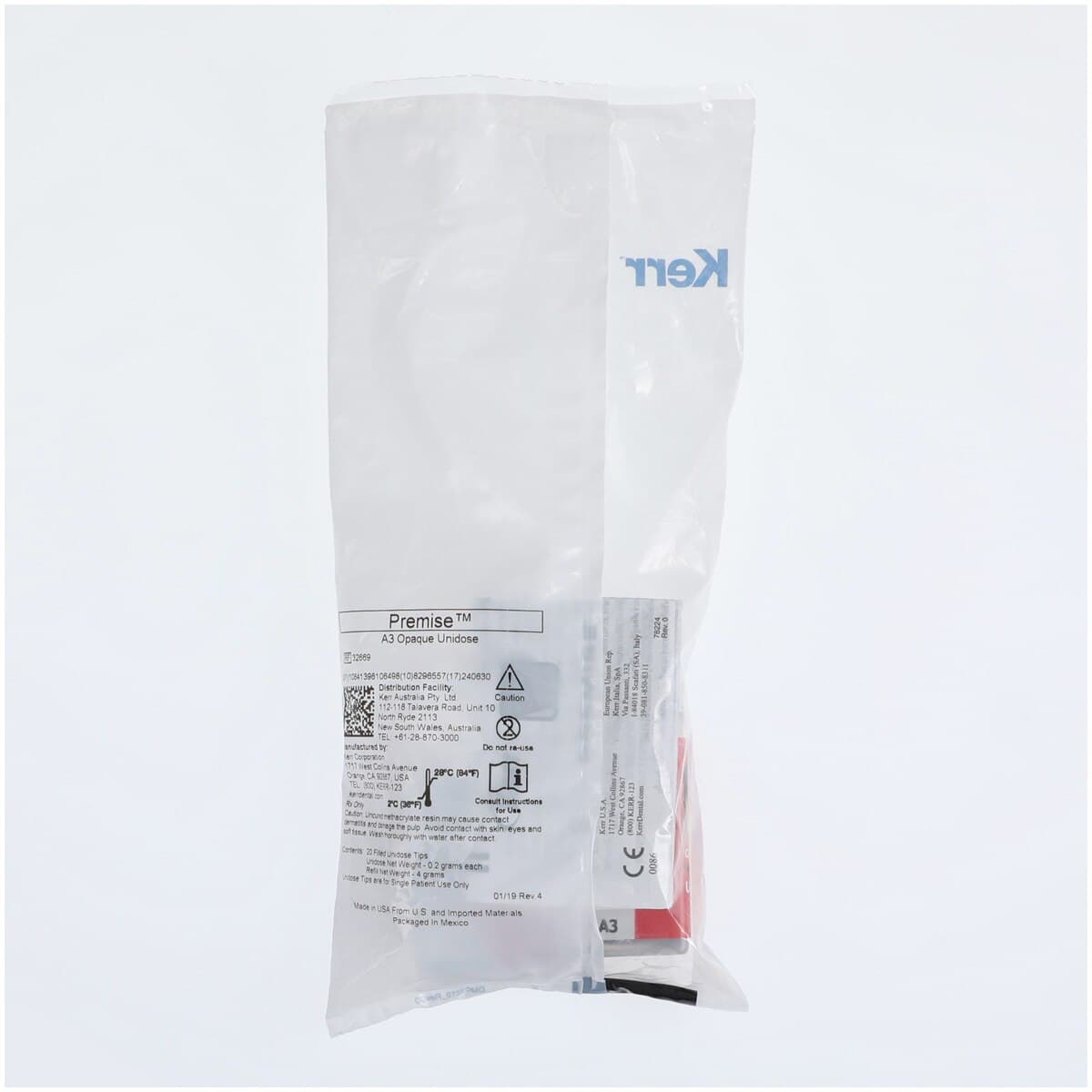 Premise Universal Nanofilled Composite, Opaque A3, 0.2 g Unidose Refill, 20/Pkg, 32669 thumbnail 2