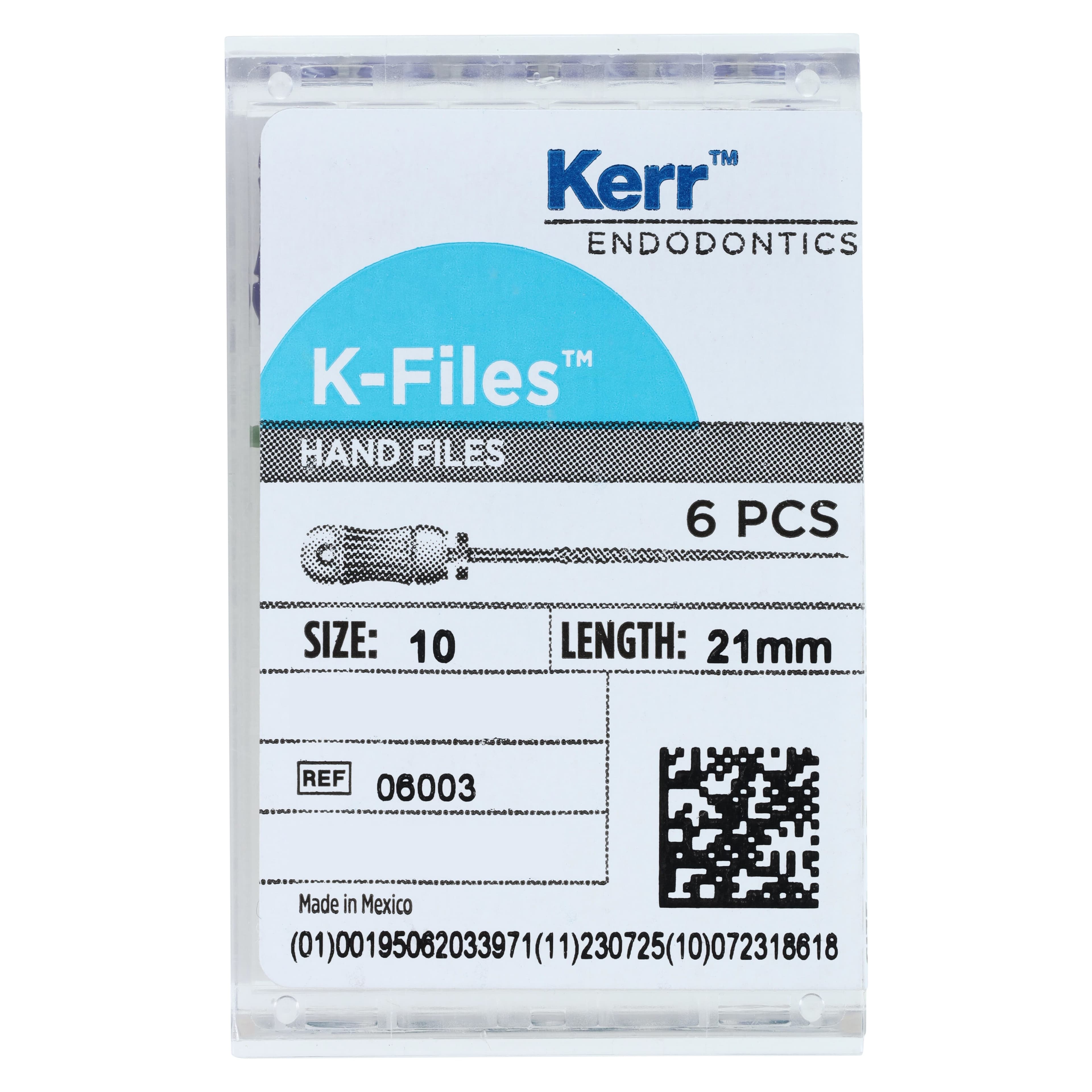 Kerr K-Files, Stainless Steel, 21 mm, #10, Purple, 6/Pk, 06003 thumbnail 6