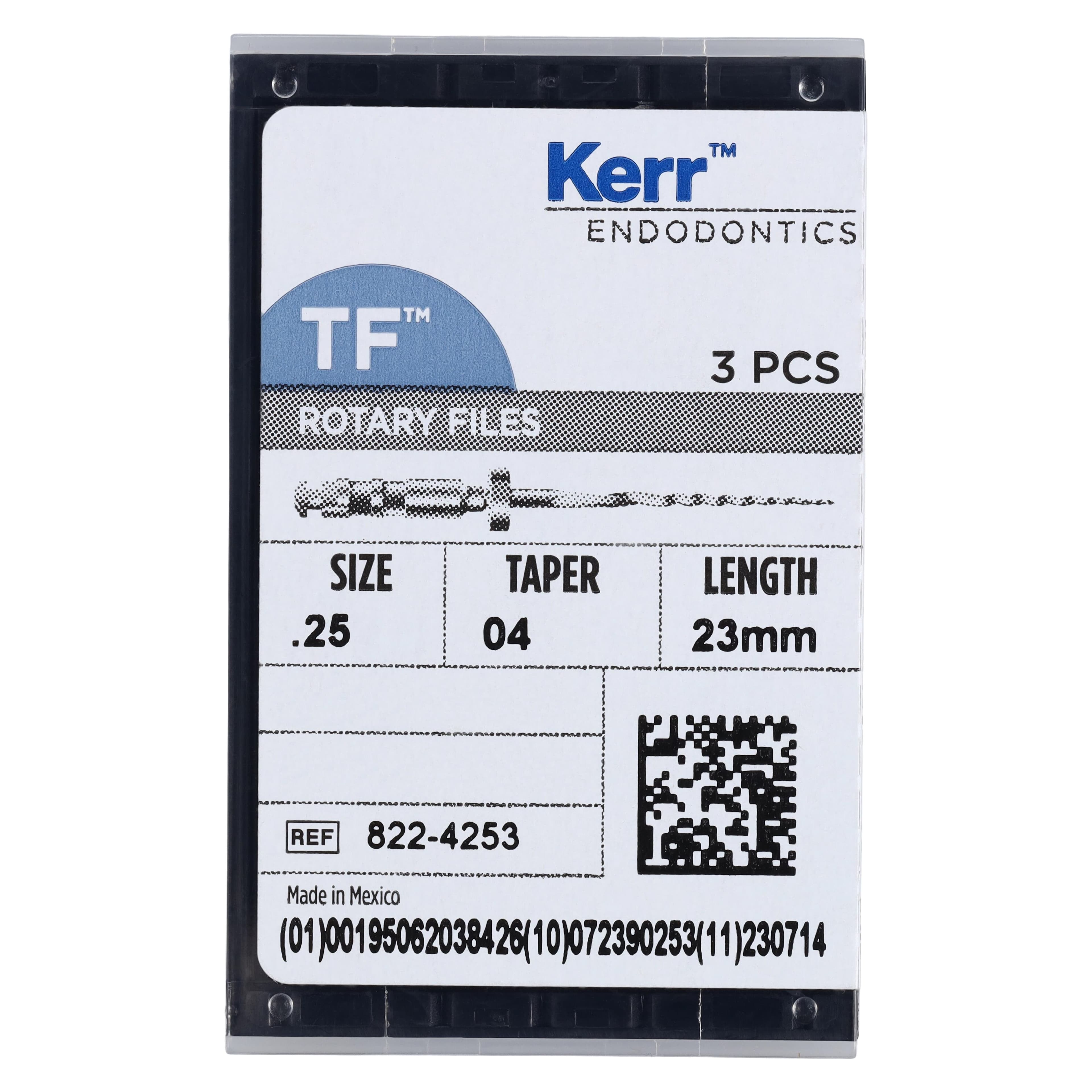 Kerr TF Twisted Files Rotary NiTi Endodontic File, .25 Tip, .04 Taper, 23mm, 3/Pack, 822-4253 thumbnail 6