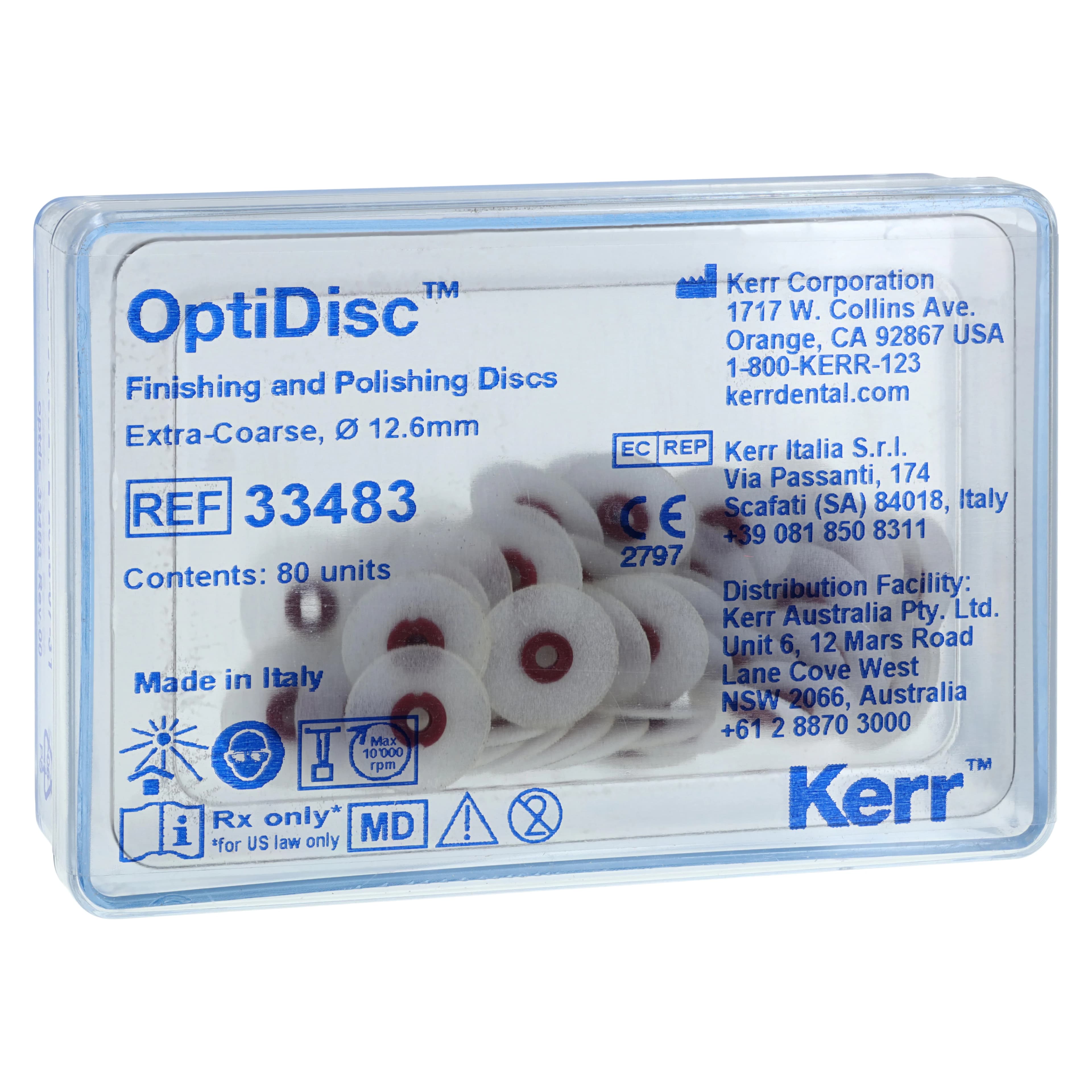 OptiDisc Translucent Finishing & Polishing Disc Refills, 12.6 mm, Extra Coarse, 80/Pk, 33483 - OptiDisc Refill Discs, 12.6 mm, Extra Coarse, 80/Pk, 33483 - Image 1