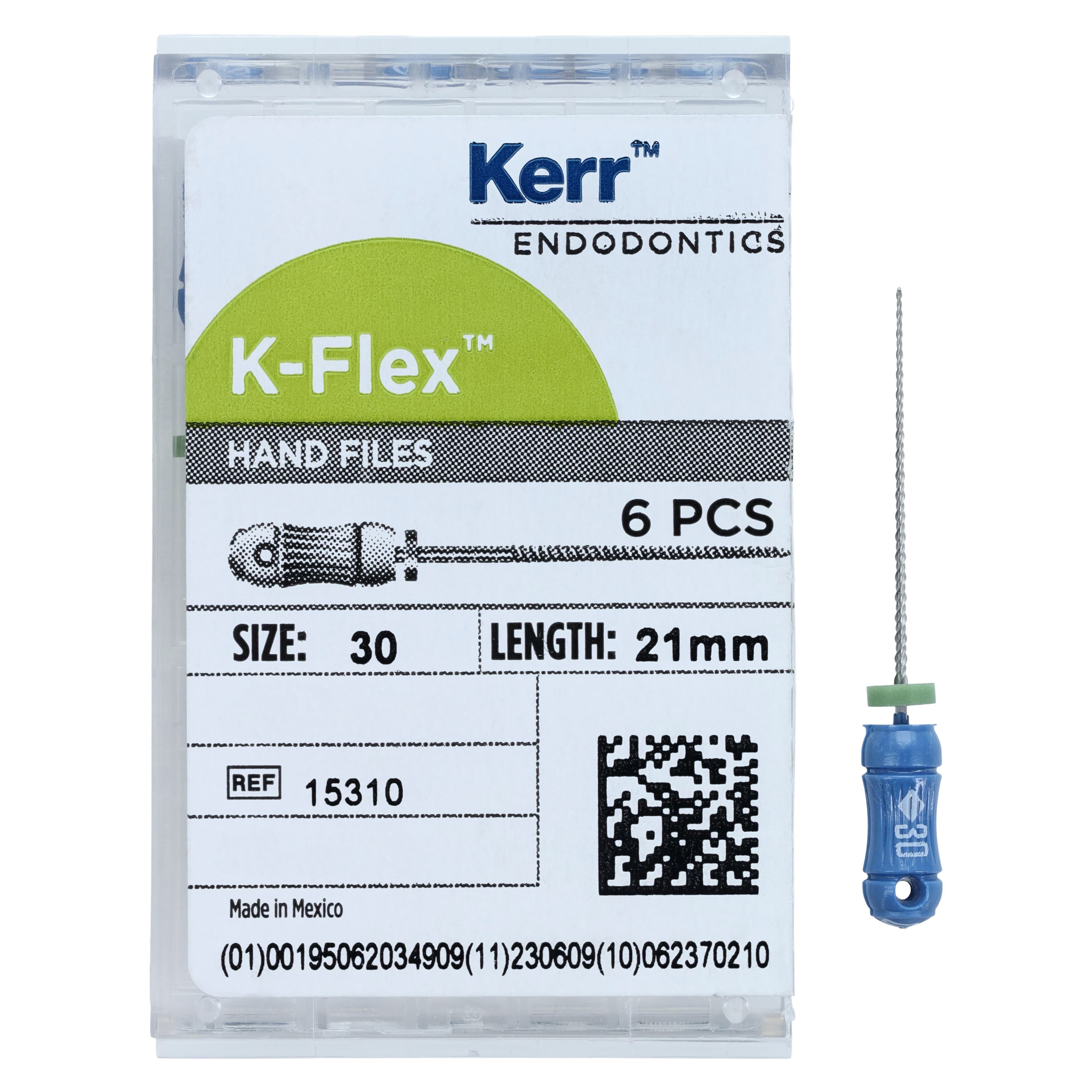 Kerr K-Flex Files, #30, 21mm, Stainless Steel, Blue, 6/Pack, 15310 thumbnail 4