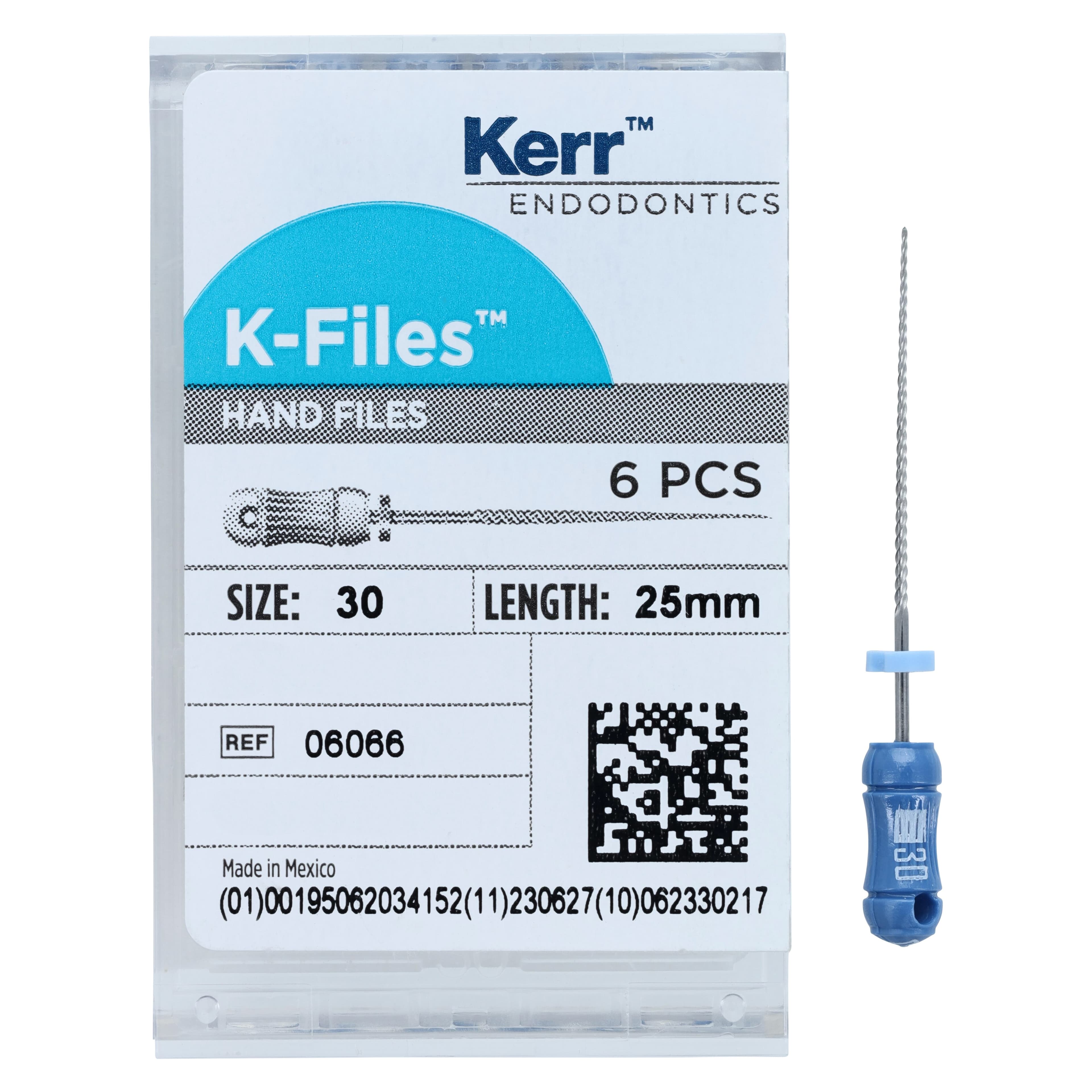 Kerr SybronEndo Stainless Steel K-Files, 25 mm, #30, Blue, 6/Pkg, 06066 thumbnail 4