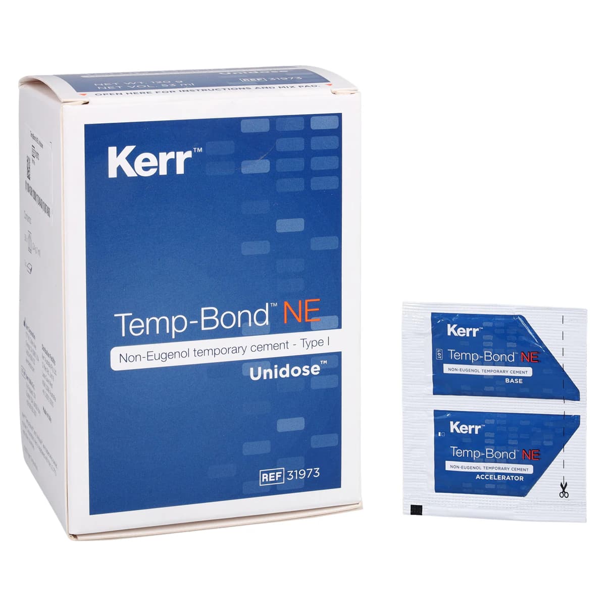 TempBond NE Non-Eugenol Temporary Cement, Unidose Packets, 2.4 g, 50/Pk, 31973 - TempBond NE Unidose Pack of 50 - Image 1