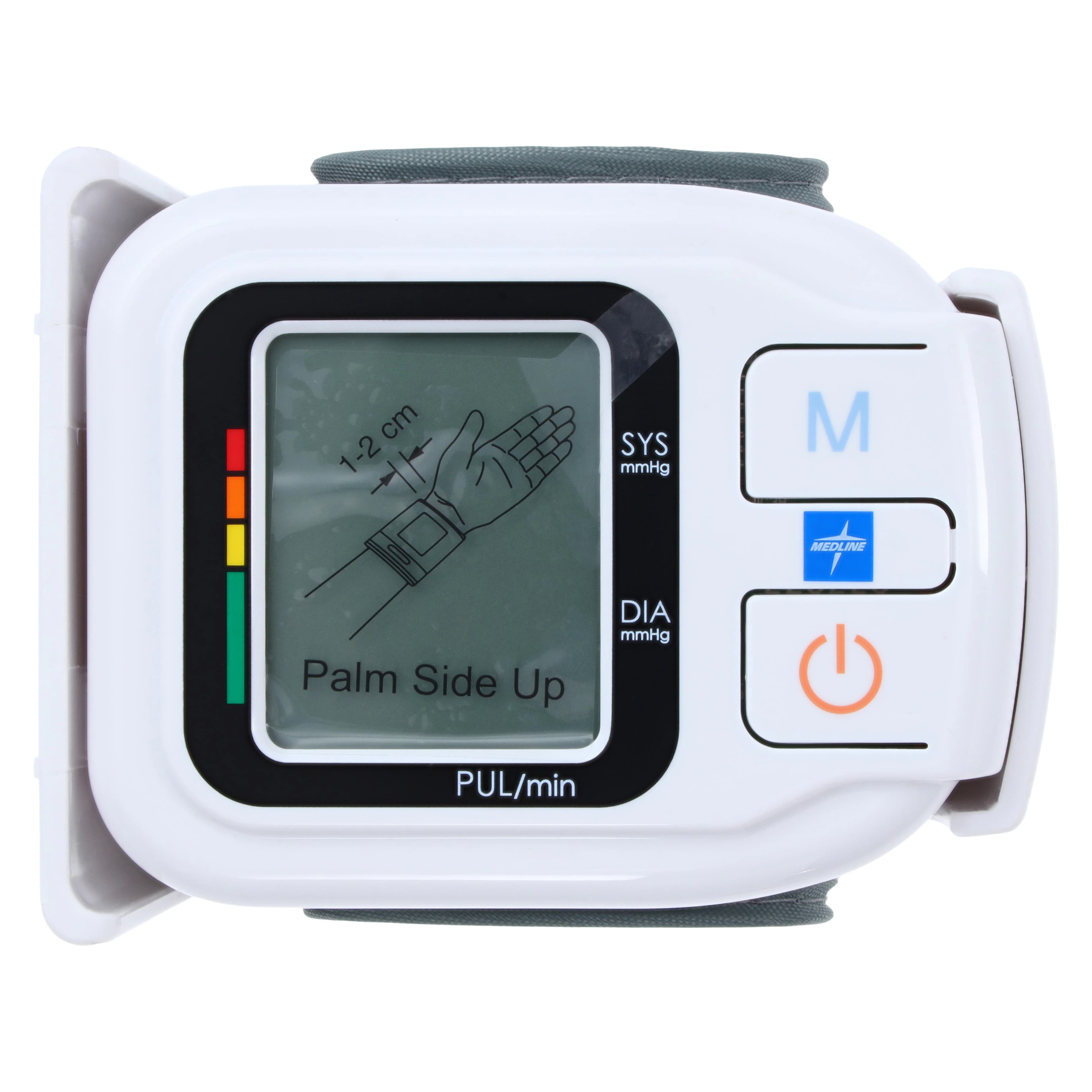 Medline Plus Automatic Digital Wrist Blood Pressure Monitor, Gray/White, Latex-Free, 19.5cm Cuff thumbnail 4