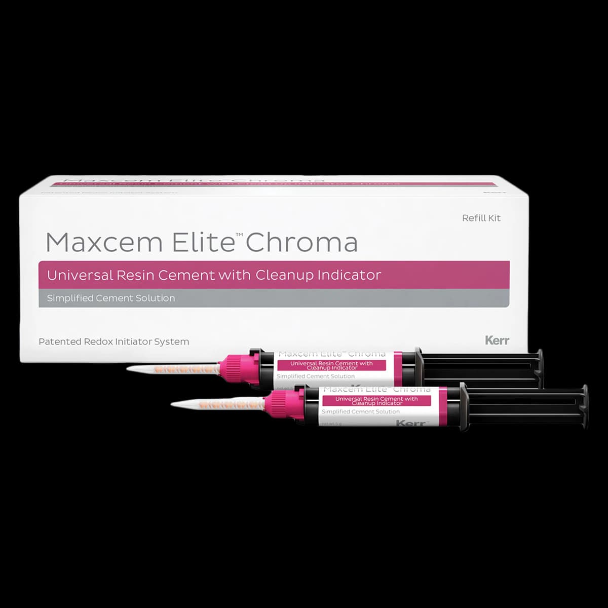 Maxcem Elite Chroma Universal Resin Cement Refill Pack, Clear, 2 x 5 g Dual-Barrel Syringes, 36300 - Maxcem Elite Chroma Refill Pack, Clear 5g Syr (2) - Image 1