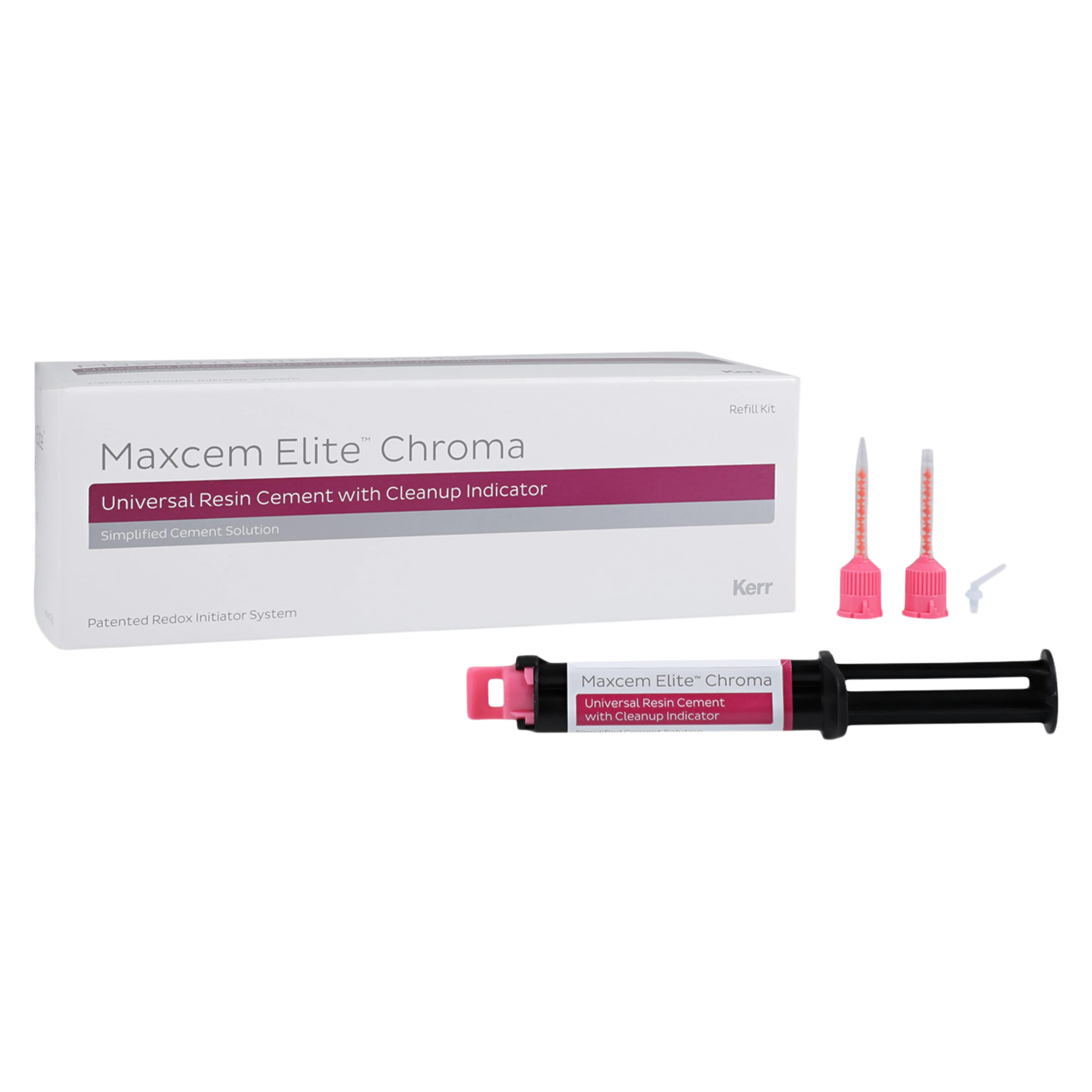Maxcem Elite Chroma Universal Resin Cement Refill, Yellow, 5g Dual Syringes, 2/Pk, 36302 thumbnail 2