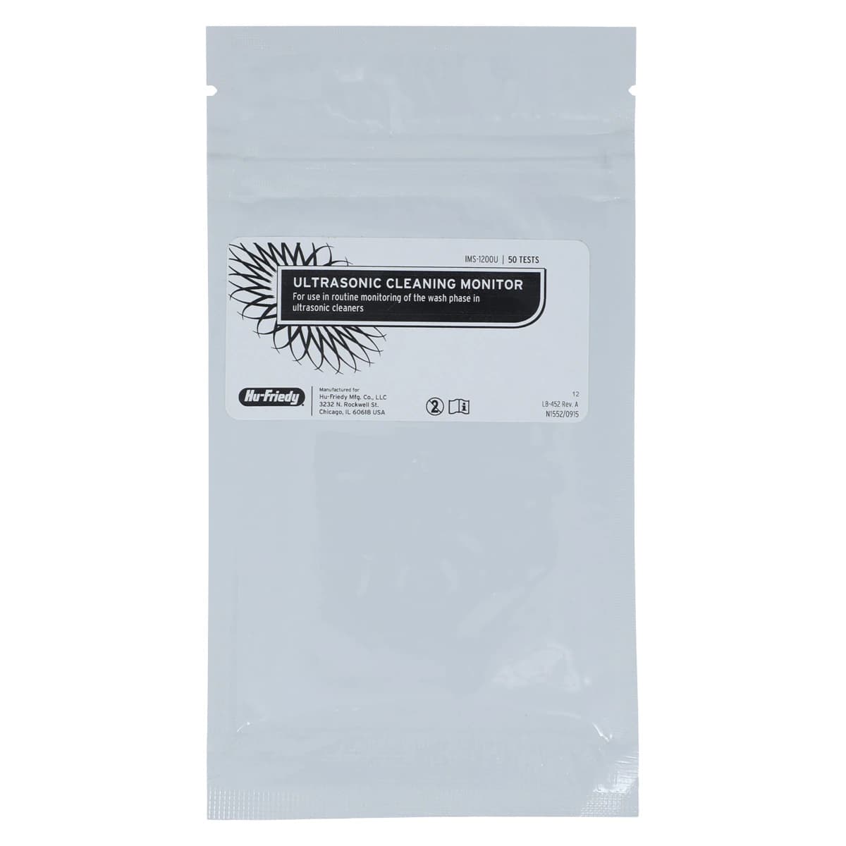 Hu-Friedy Wash-Checks U Ultrasonic Cleaning Monitor Strips, 50/Box, IMS-1200U - Ultrasonic Cleaning Monitor (50) - Image 1