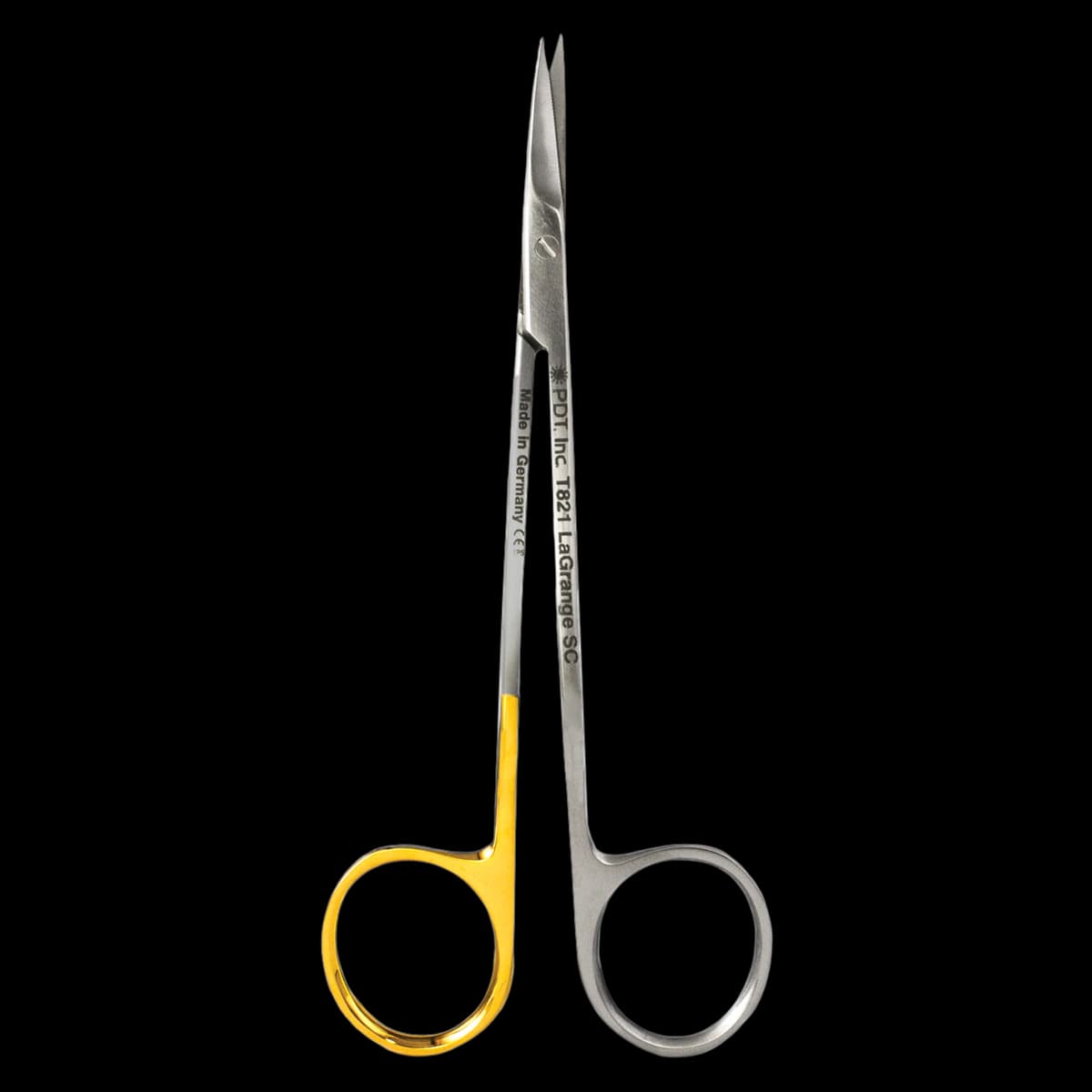 PDT La-Grange SuperCut Scissors, 11.5 cm, Serrated, Gold-Plated Ring, T821 - Scissors La-Grange 11.5 super cut - Image 1