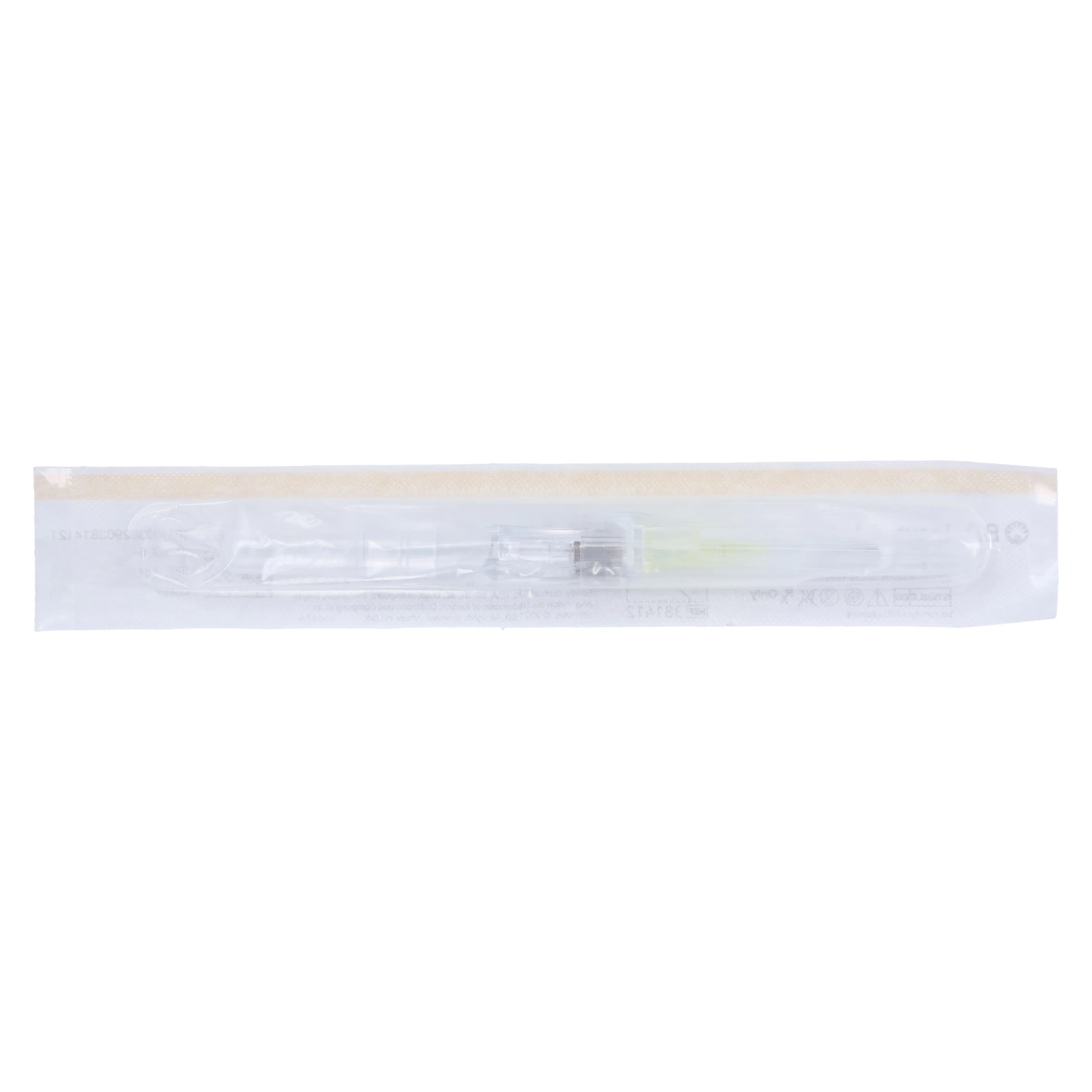 BD Insyte Autoguard Shielded IV Catheter, 24G x 3/4", Yellow, Notched Needle, Vialon, Sterile, 50/Bx, 4 Bx/Cs, 381412 thumbnail 7