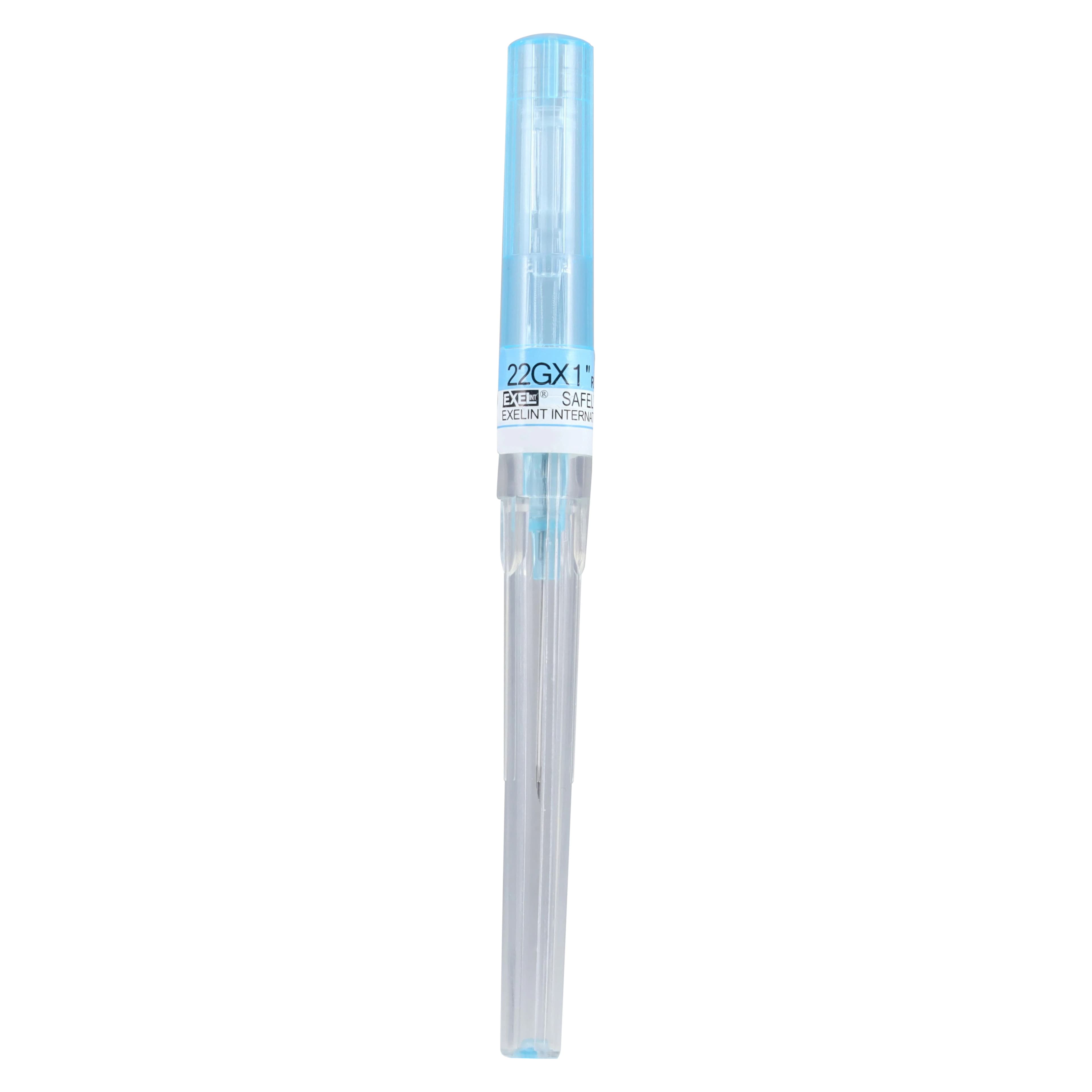 Exel Safelet IV Catheter, 22G x 1", Wingless, Blue, Sterile, 50/Box thumbnail 5