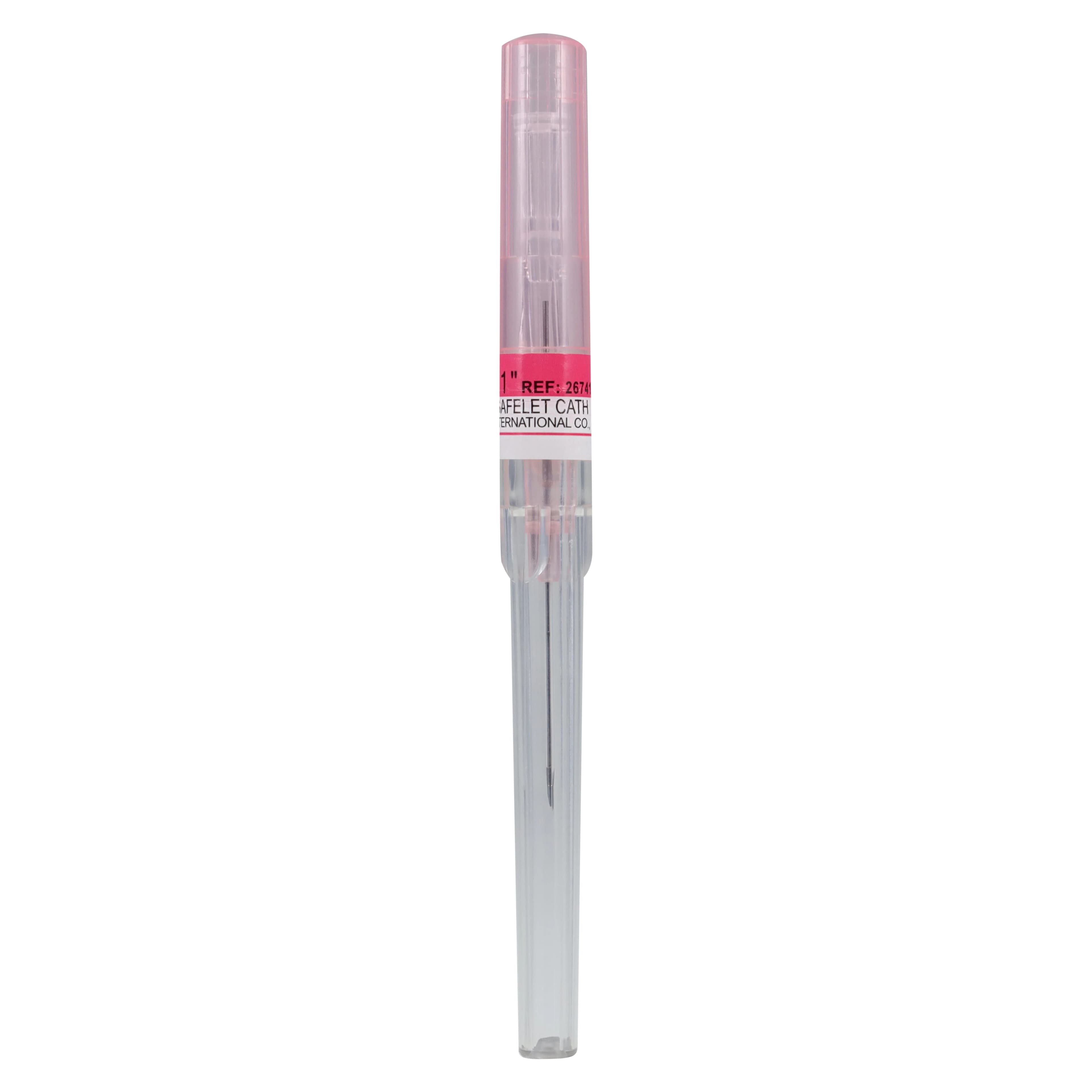 Exel Safelet IV Catheter, 20 Gauge x 1", Pink, Safety with Hydrophobic Membrane Filter, 50/Box thumbnail 4