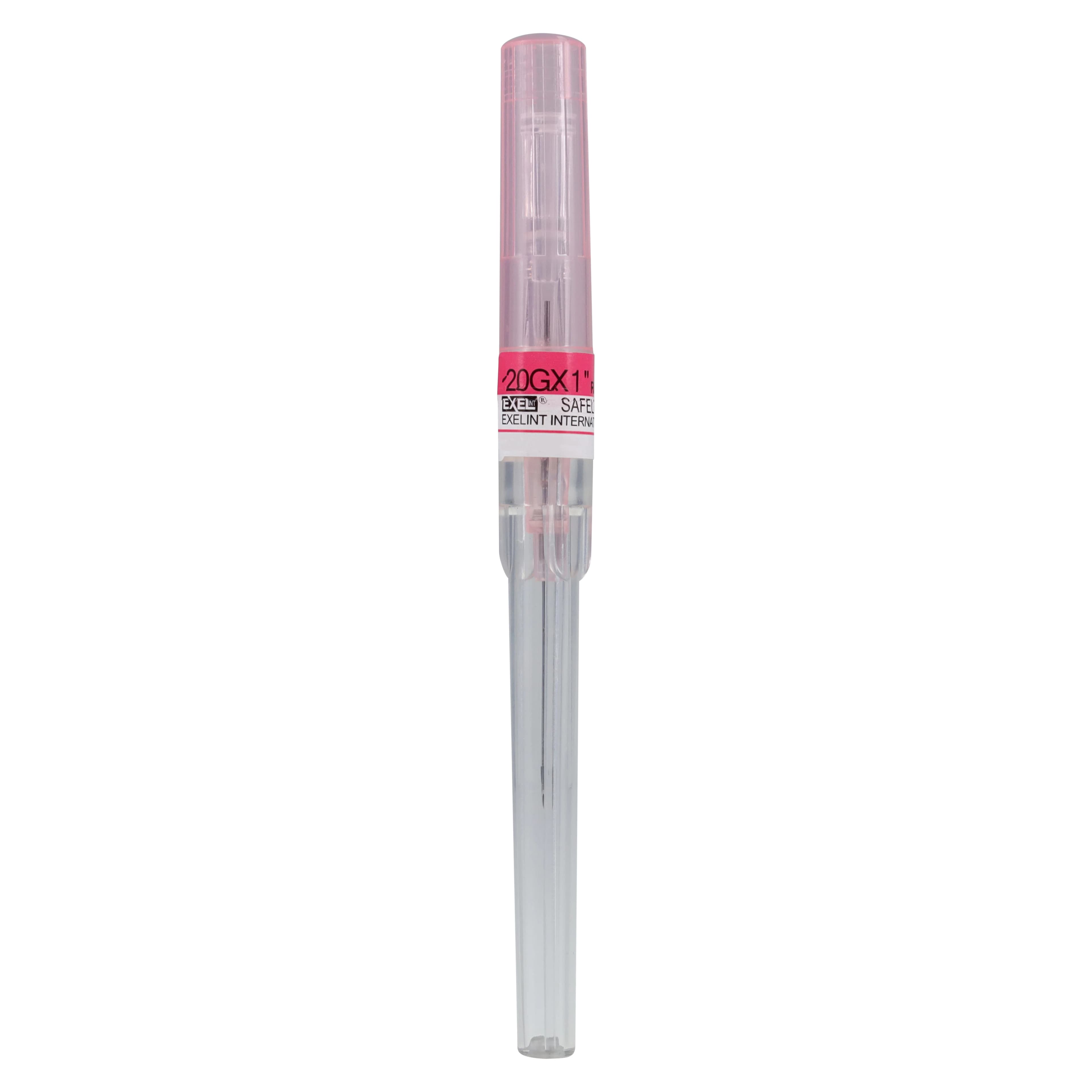 Exel Safelet IV Catheter, 20 Gauge x 1", Pink, Safety with Hydrophobic Membrane Filter, 50/Box thumbnail 5