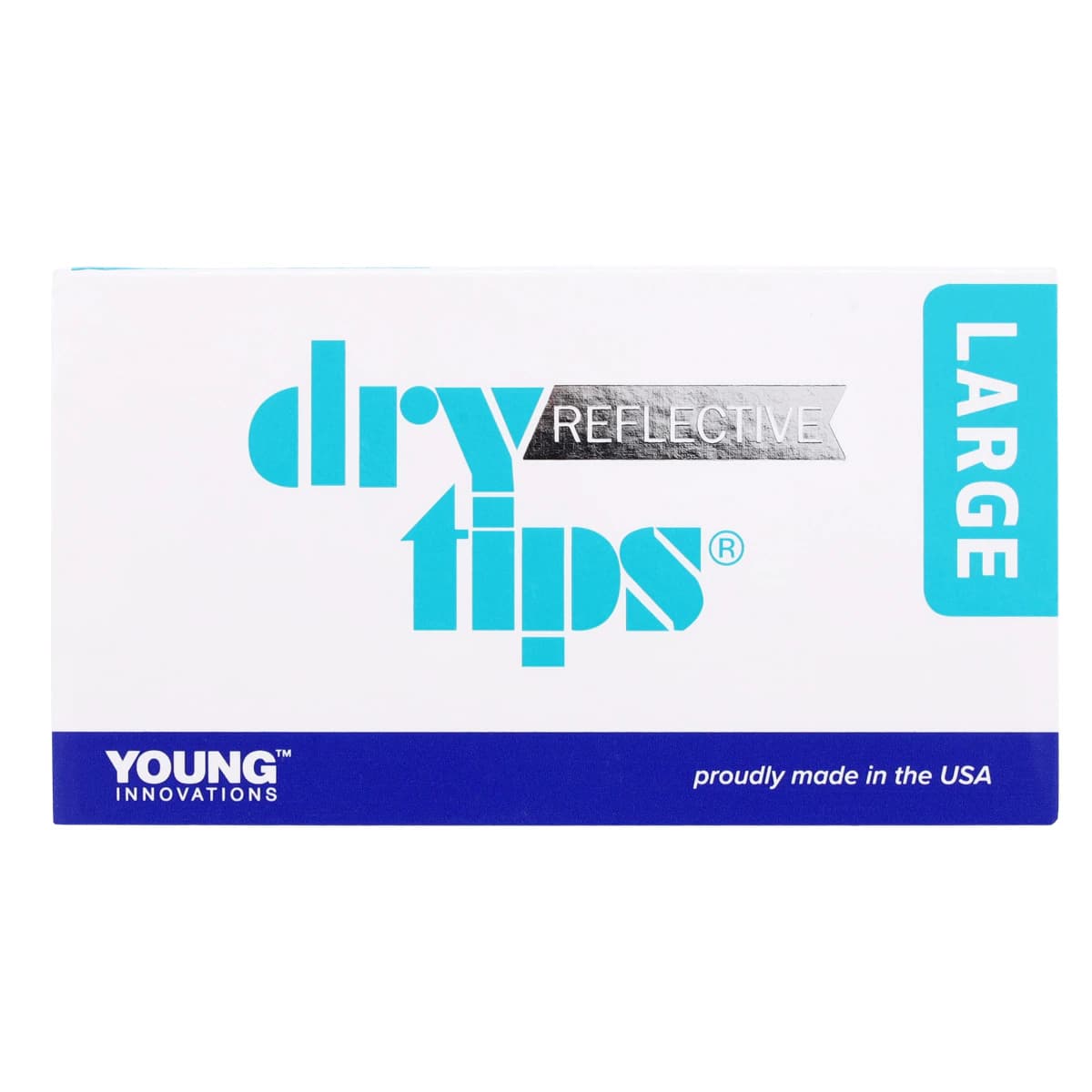 Reflective Dry Tips Cotton Roll Substitute, Adult, Large, Silver, 50/Pack, 291726 thumbnail 3