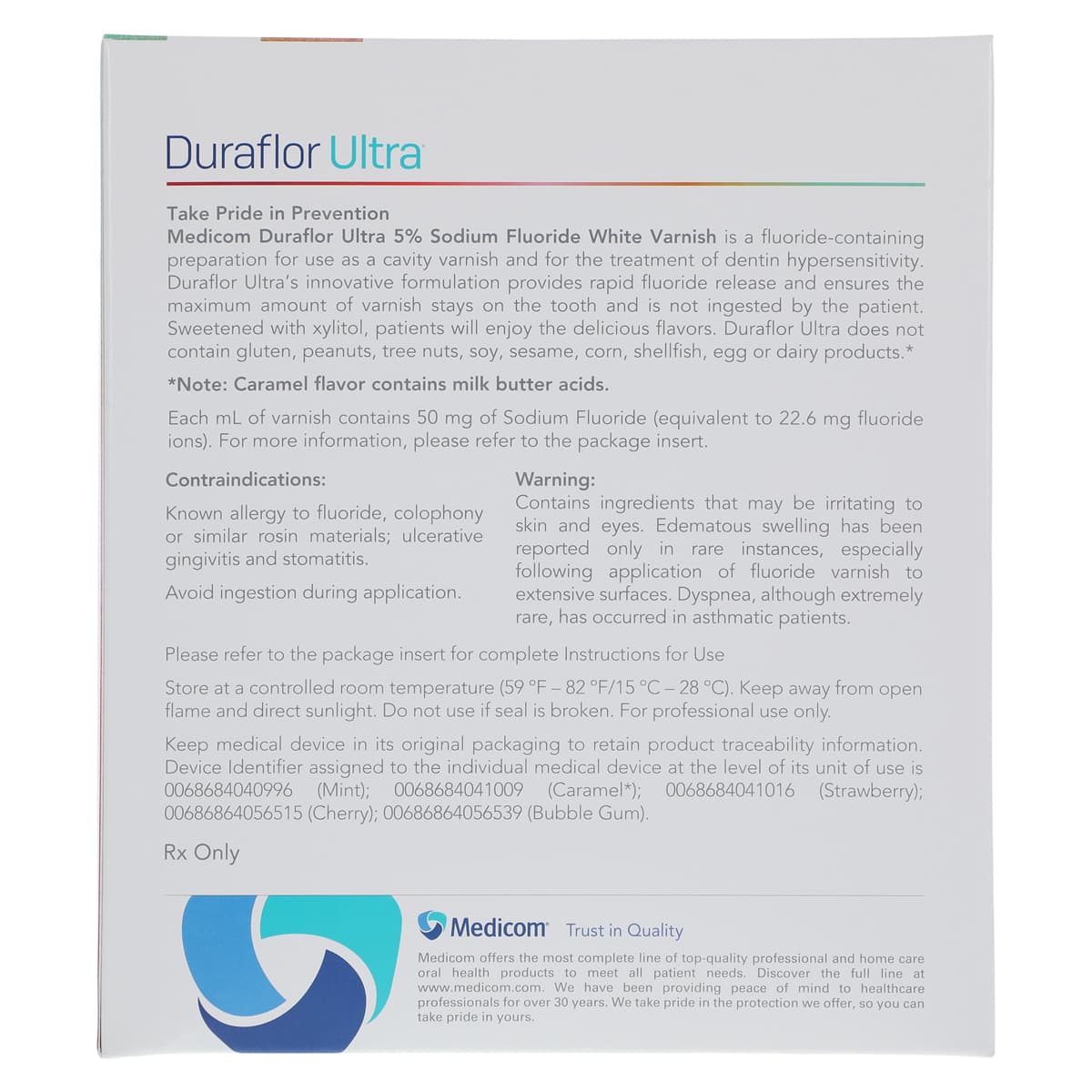 Duraflor Ultra 5% Sodium Fluoride White Varnish, Mint, 0.4 mL Unit Dose, 200/Box, 1016-M200 thumbnail 3