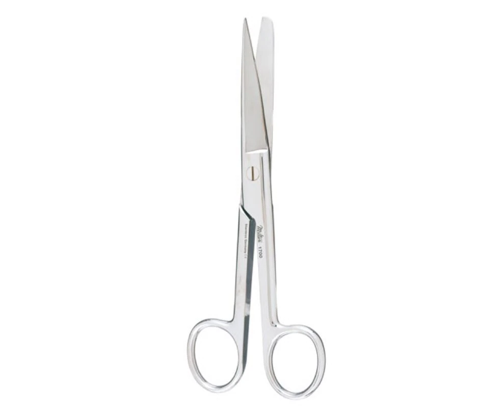 Miltex Utility Scissors, Curved, 6-1/2", Stainless Steel, Heavy Duty, Reusable - Scissors Utility Crv X Heavy - Image 1
