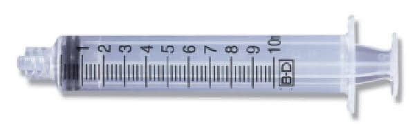 Becton-Dickinson 10cc Luer-Lok Syringe, Without Needle, Disposable, 200/Box, 302995 - Medical Syringe, Luer Lock Tip, 10CC, 200/Pk, 302995 - Image 1