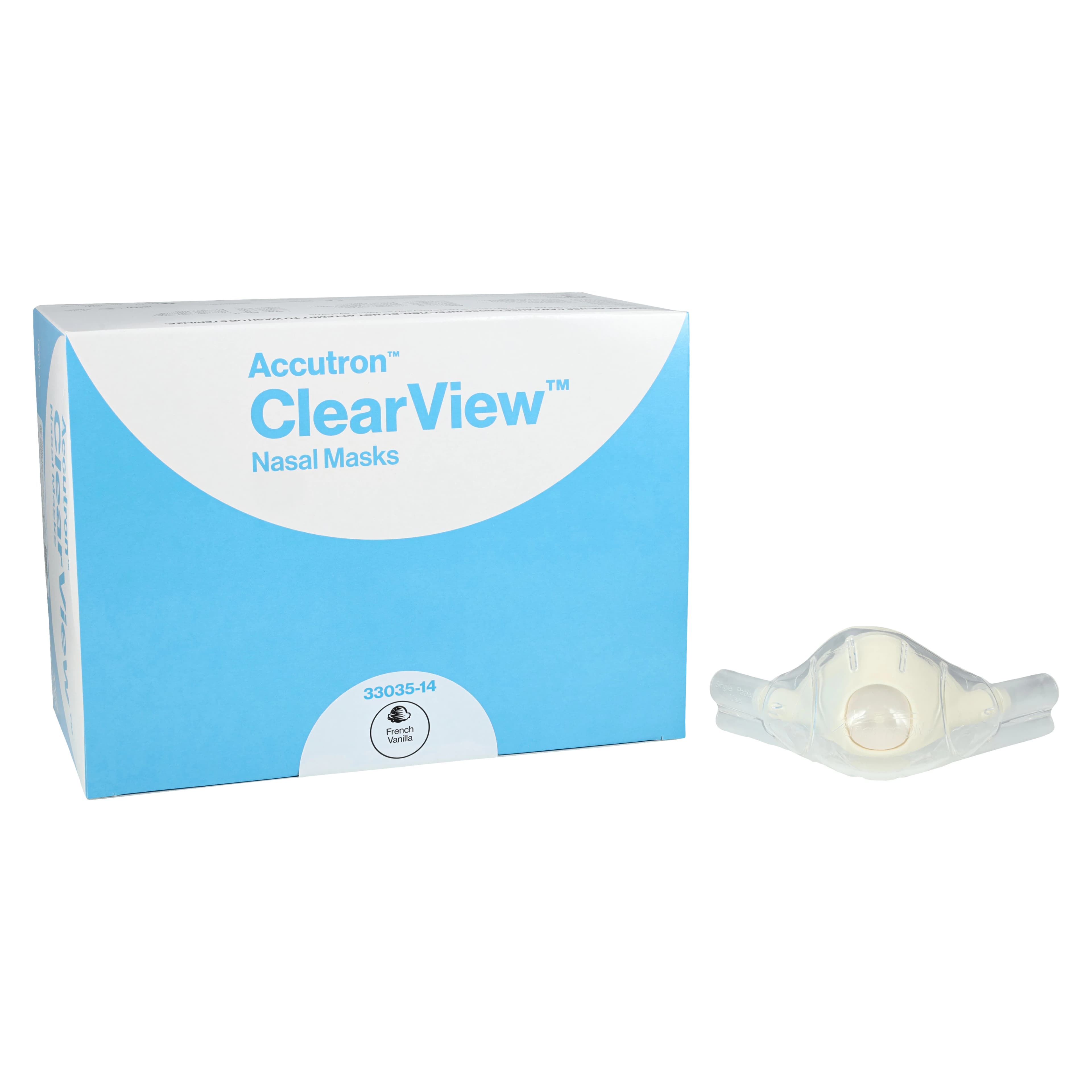 ClearView Single-Use Nasal Masks, Adult, French Vanilla, 12/Pk, 33035-14 - ClearView Single-Use Nasal Masks, Adult, French Vanilla, 12/Pk, 33035-14 - Image 1