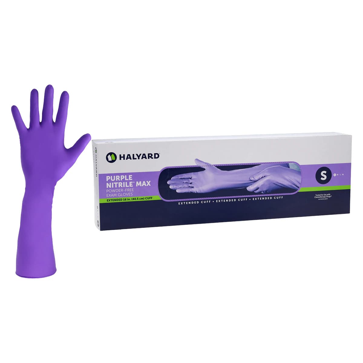PURPLE NITRILE* MAX Powder-Free Nitrile Exam Gloves, Small, Purple, 50/Box - PURPLE NITRILE* MAX Exam Gloves Small Box of 50 - Image 1