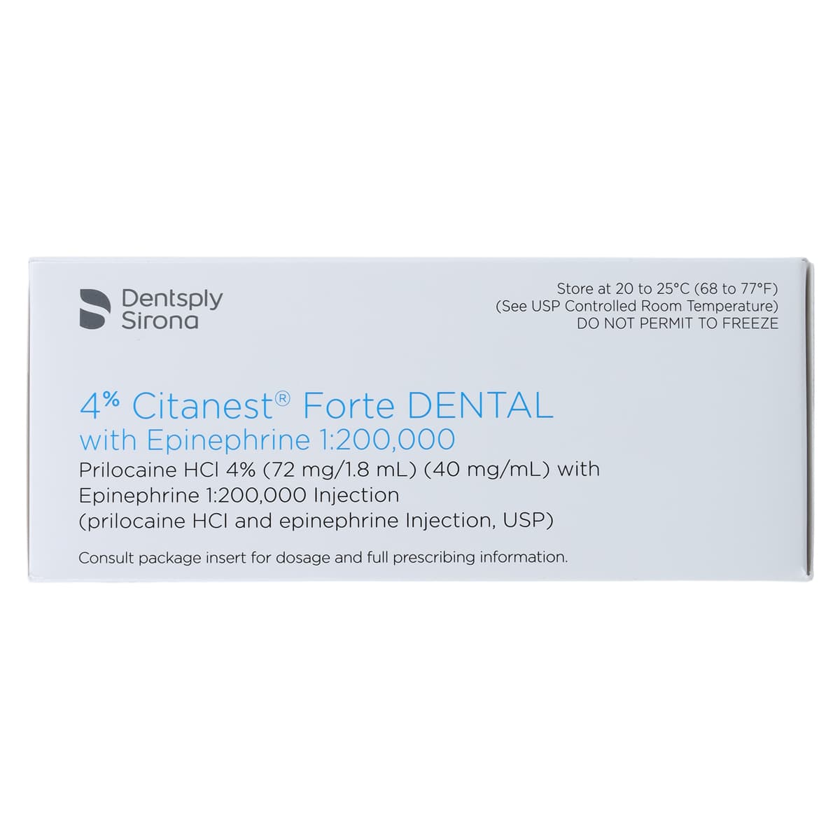 Citanest Forte 4% Prilocaine with Epinephrine 1:200,000, 1.8 mL Glass Cartridges, Yellow, 50/Box, 48816 thumbnail 4
